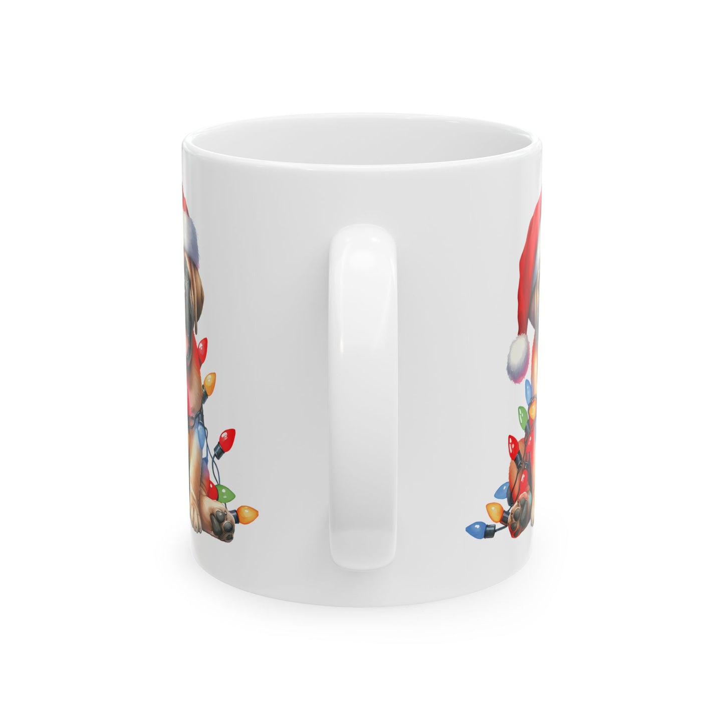 🎄 Mastiff Christmas Mug – Holiday Cheer with a Big-Hearted Pup 🐾