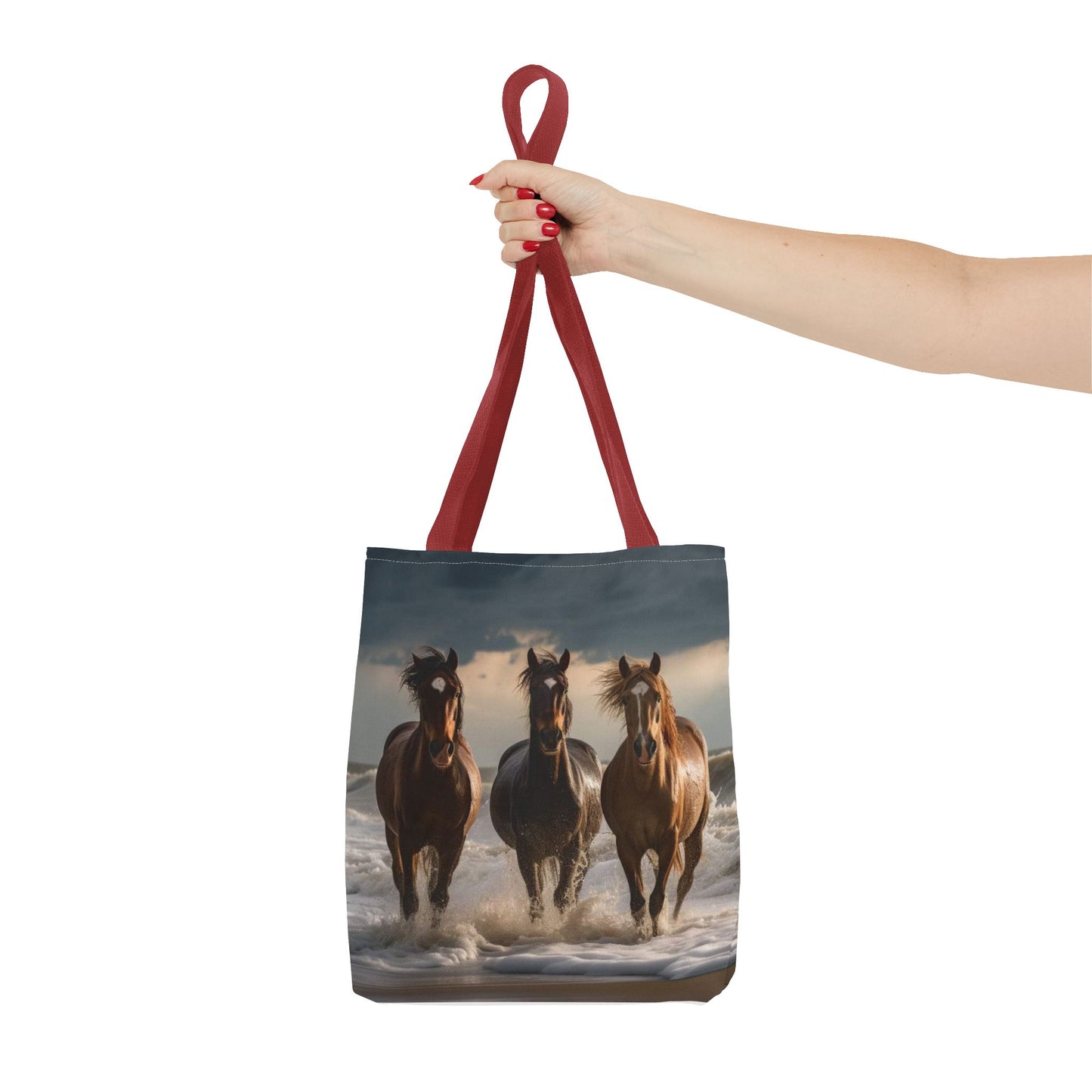 Bolsa de mano Caballos salvajes al anochecer: un bolso de mano atrevido inspirado en la naturaleza para amantes de los caballos