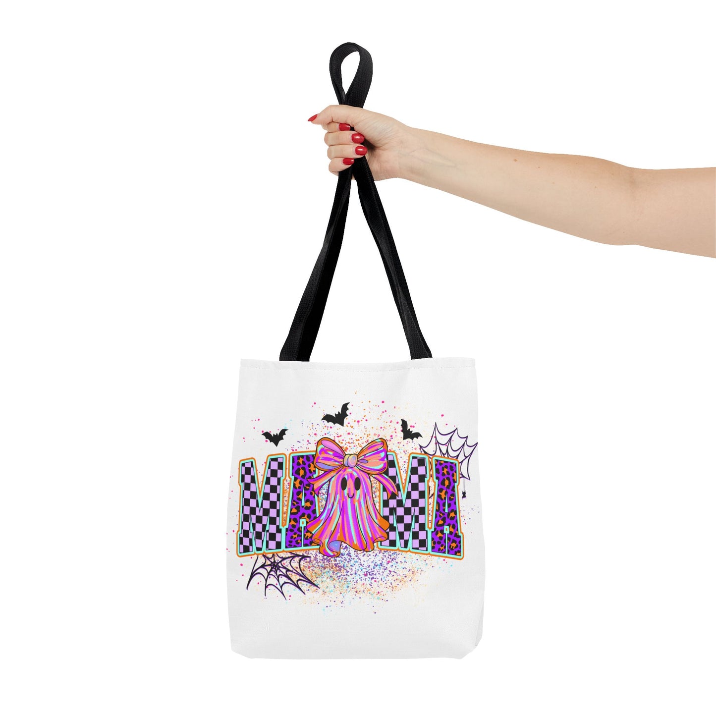 🎃 Colorful Mama Ghost Halloween Tote Bag – Spooky Fun with a Pop of Color 👻👜