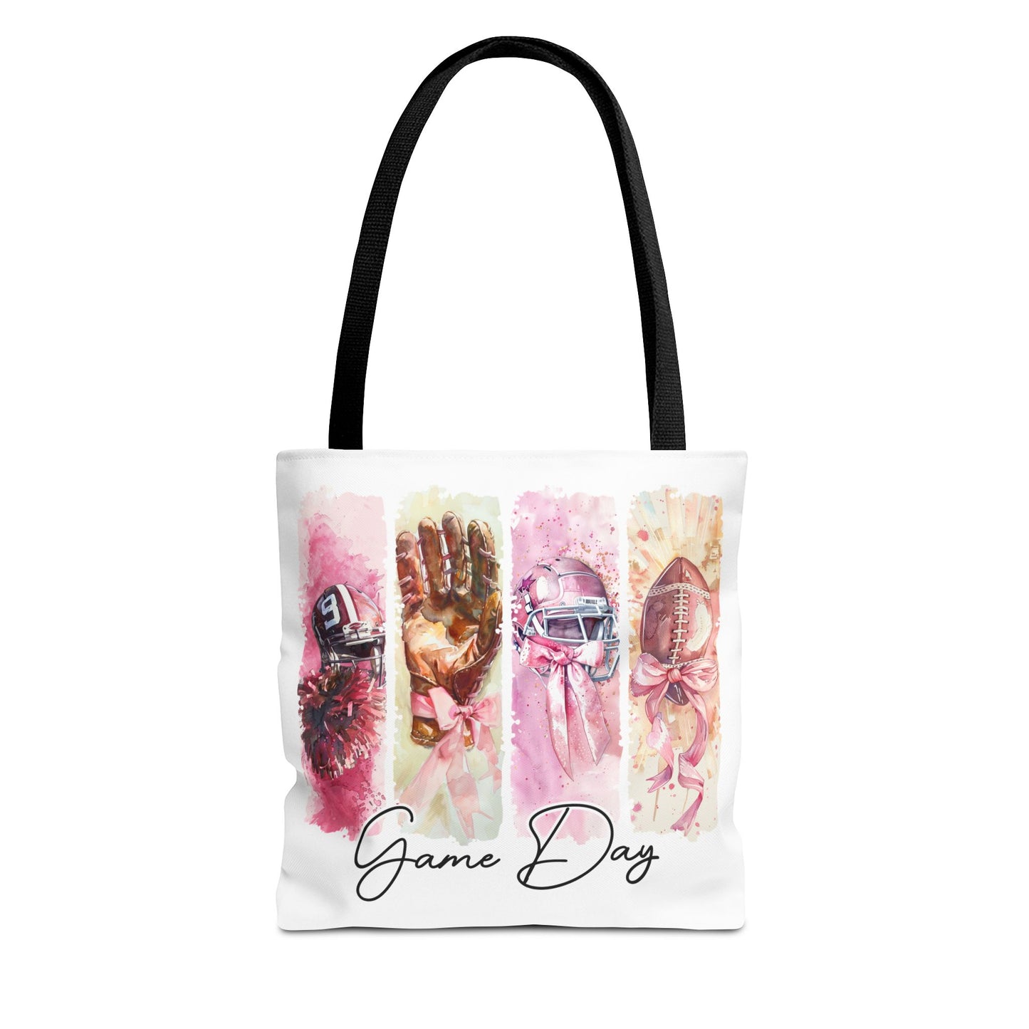 🏈 Game Day Pink Ribbon Tote Bag – Football & Pink Power 💖👜
