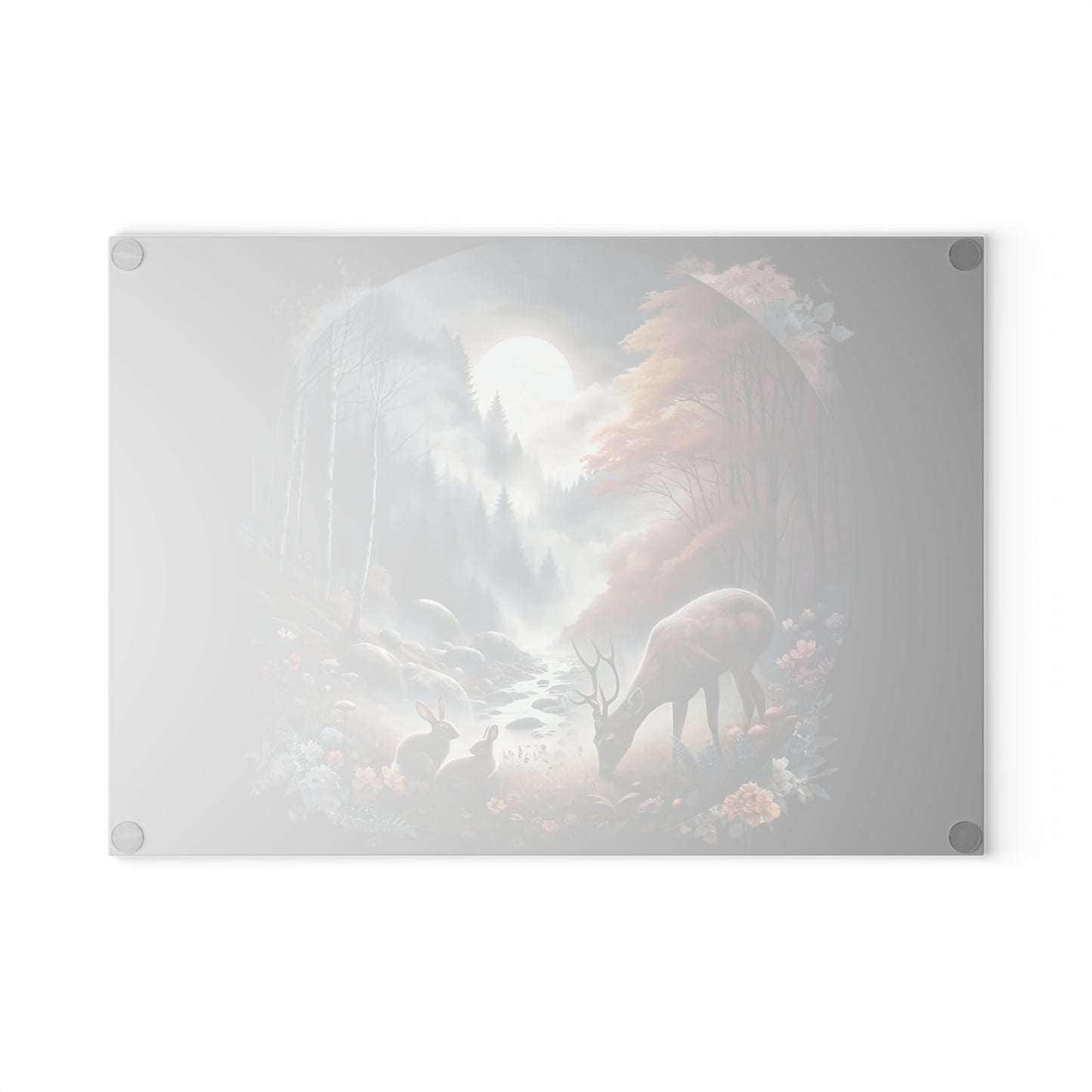 🌙 Enchanted Woodland Night Cutting Board – Mystical Forest Elegance 🌲