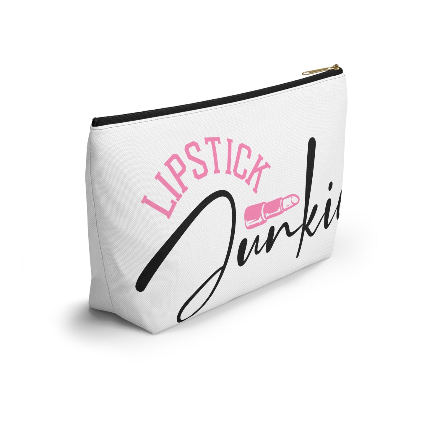 Accessory Pouch – "Lipstick Junkie" Pink Makeup Bag