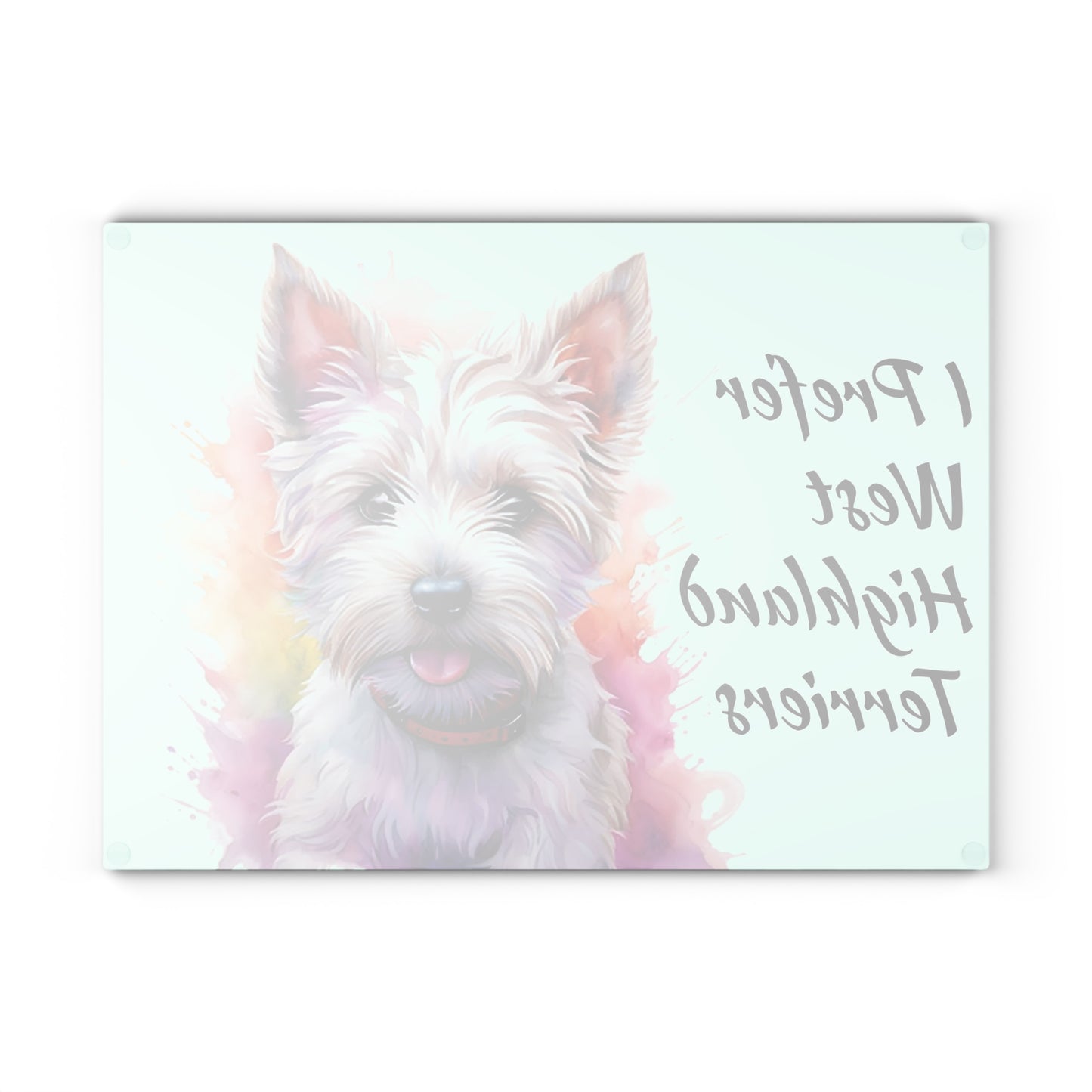 Tabla de cortar para West Highland Terrier, tabla de cortar para Westie, regalo para West Highland Terrier, regalo para Westie, me encantan los Westies, regalos para amantes de los perros
