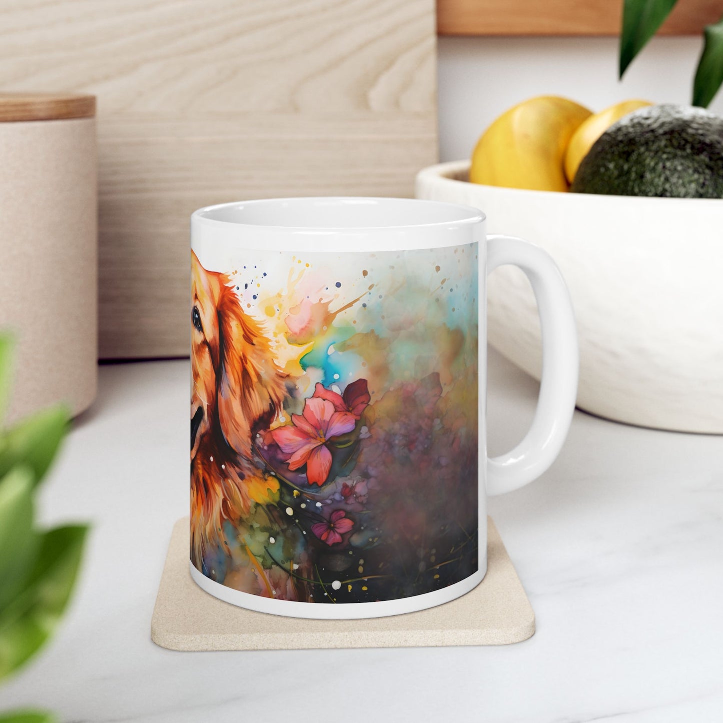 🐕 Watercolor Golden Retriever Mug – A Heartwarming Tribute to Your Furry Friend! 🌸