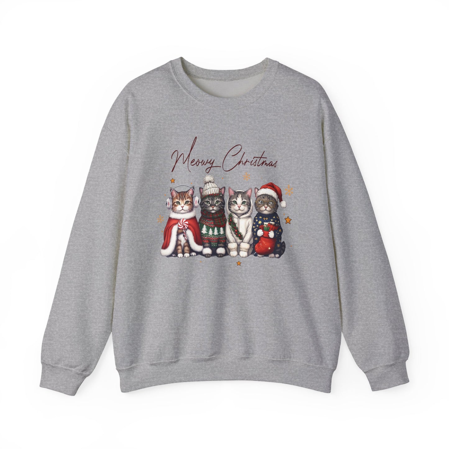 🐾✨ Meowy Christmas Sweatshirt – Festive Cats & Cozy Holiday Cheer 🎄🐱