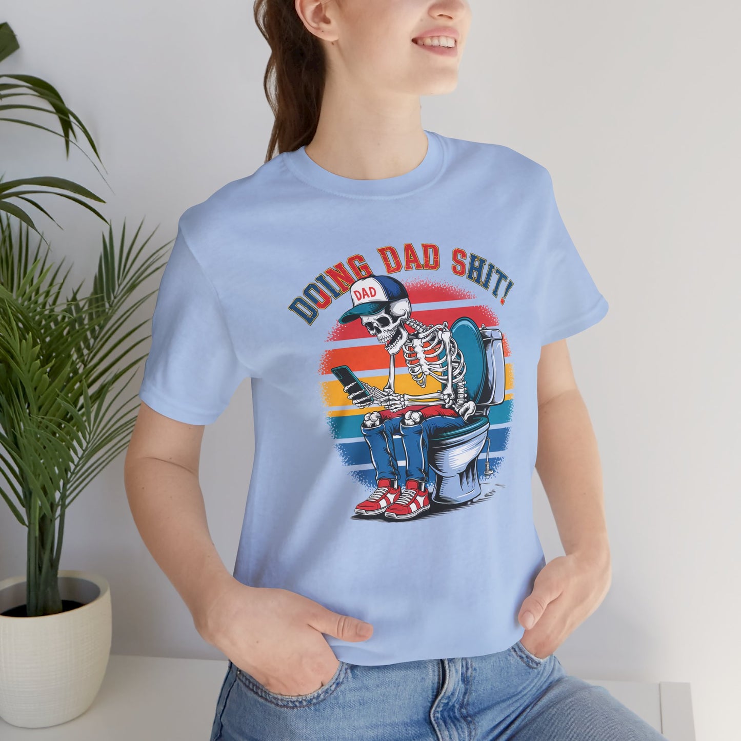 🧻 HACIENDO CABRAS DE PAPÁ | Camiseta gráfica divertida con esqueleto en el inodoro