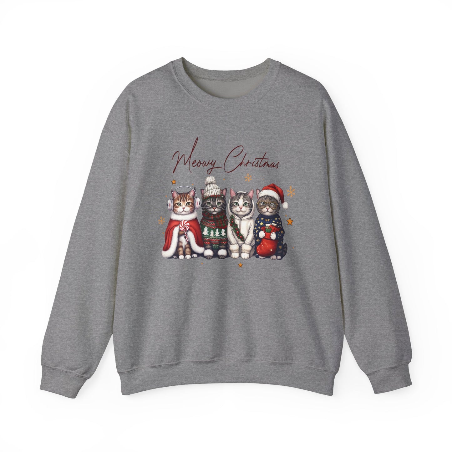 🐾✨ Meowy Christmas Sweatshirt – Festive Cats & Cozy Holiday Cheer 🎄🐱