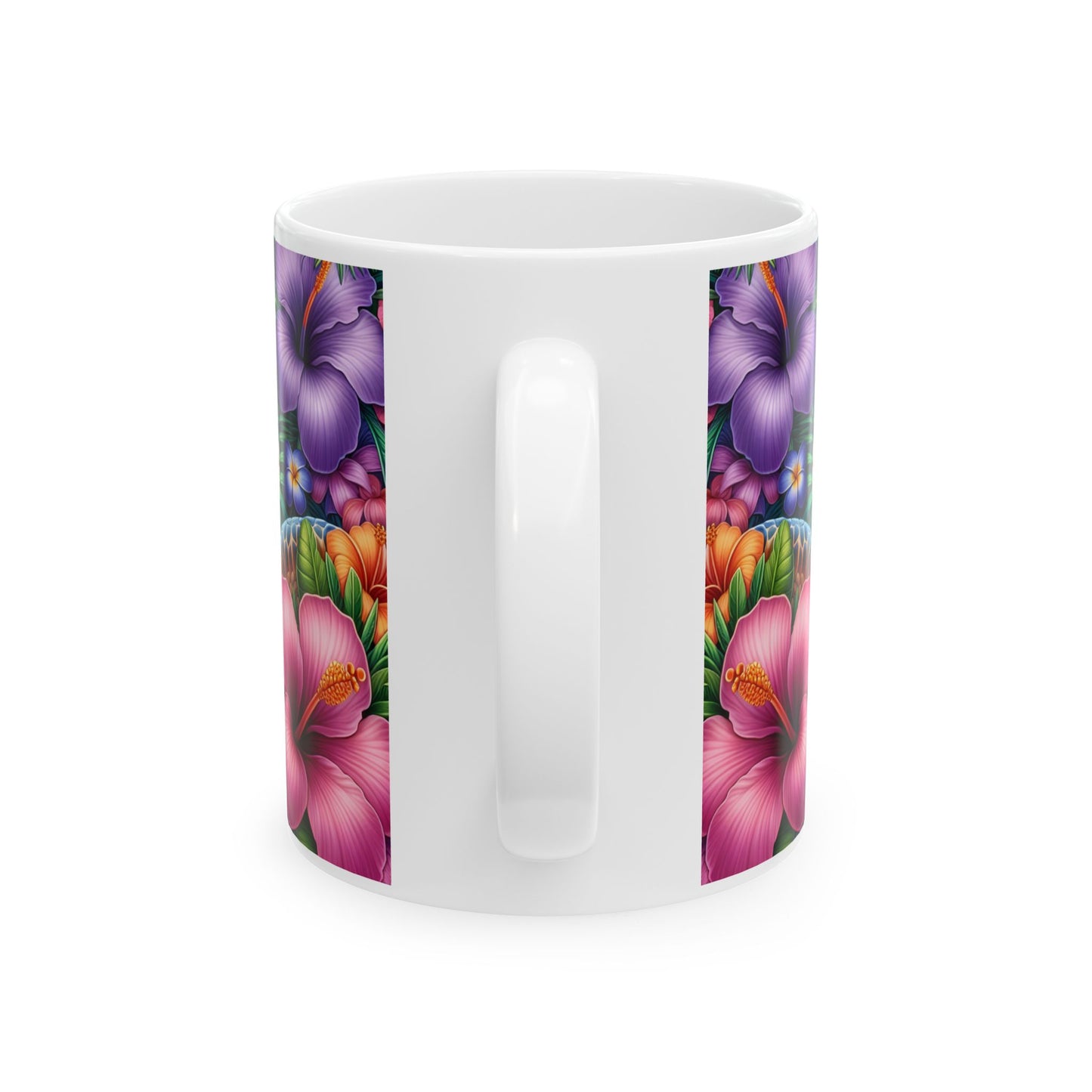 🌺🐢 Personalized Sea Turtle Hibiscus Mug – Tropical Island Coffee Cup 🌴☕