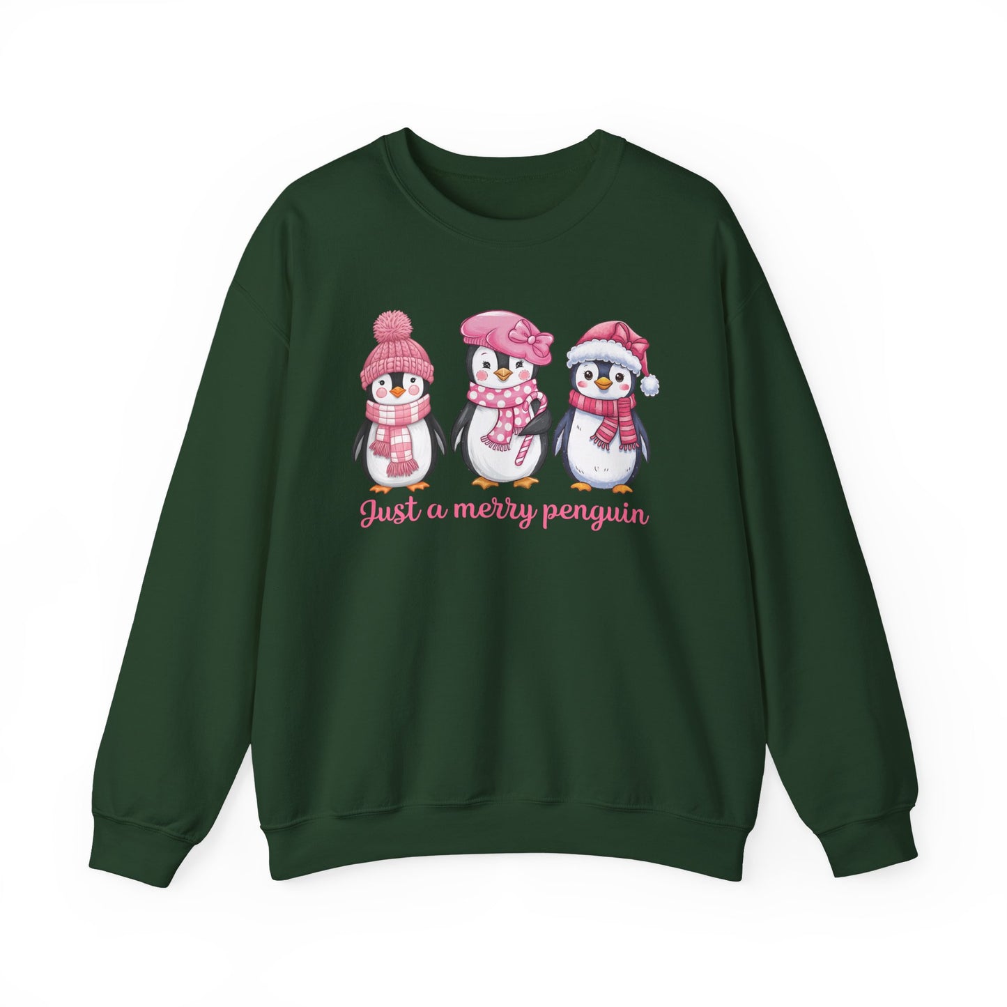 🐧✨ Just a Merry Penguin Sweatshirt – Cute Winter Friends in Pink ❄️💖