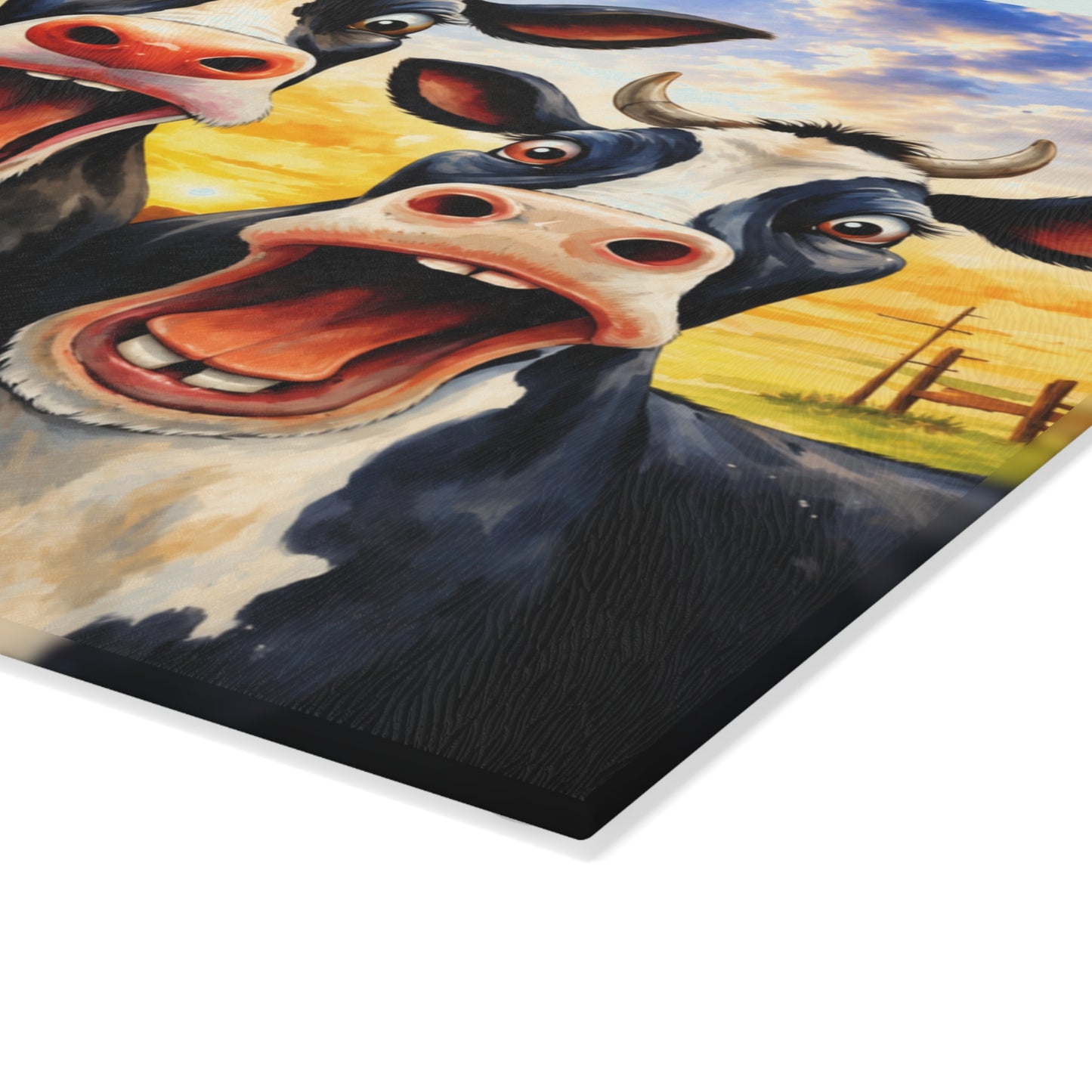 Mooove!! She Has a Knife Glass Cutting Board – Funny Farm Kitchen Decor