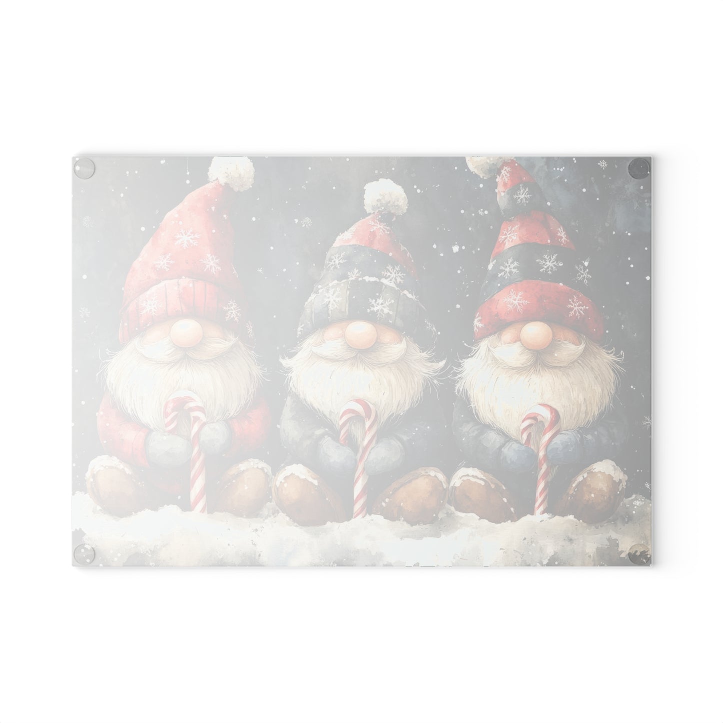 🍬 Candy Cane Christmas Gnome Cutting Board – Sweet Winter Fun with Festive Friends in the Snow 🎅❄️