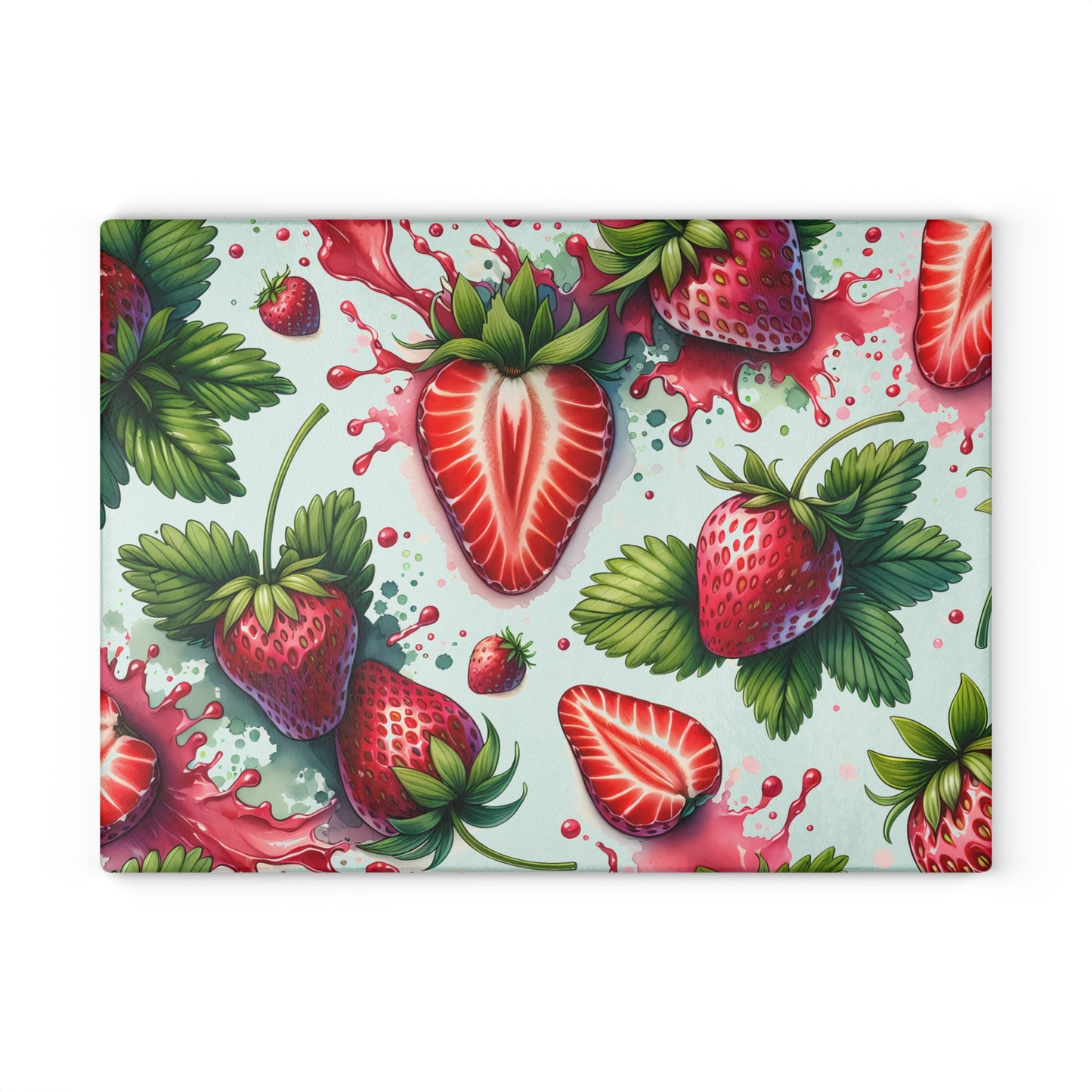 Tabla de cortar Strawberry Splash: estilo de cocina atrevido y jugoso
