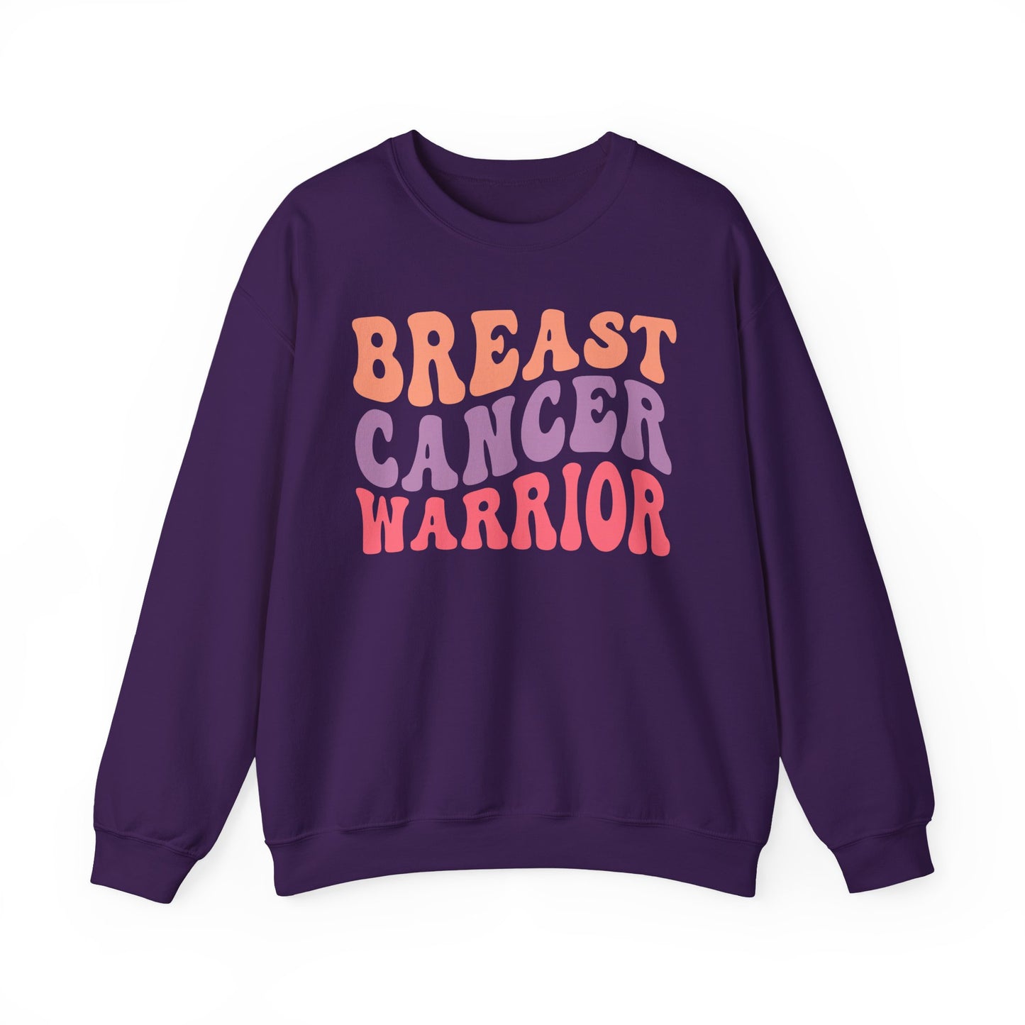 🌸✊ Breast Cancer Warrior Sweatshirt – Retro Awareness & Survivor Strength Crewneck