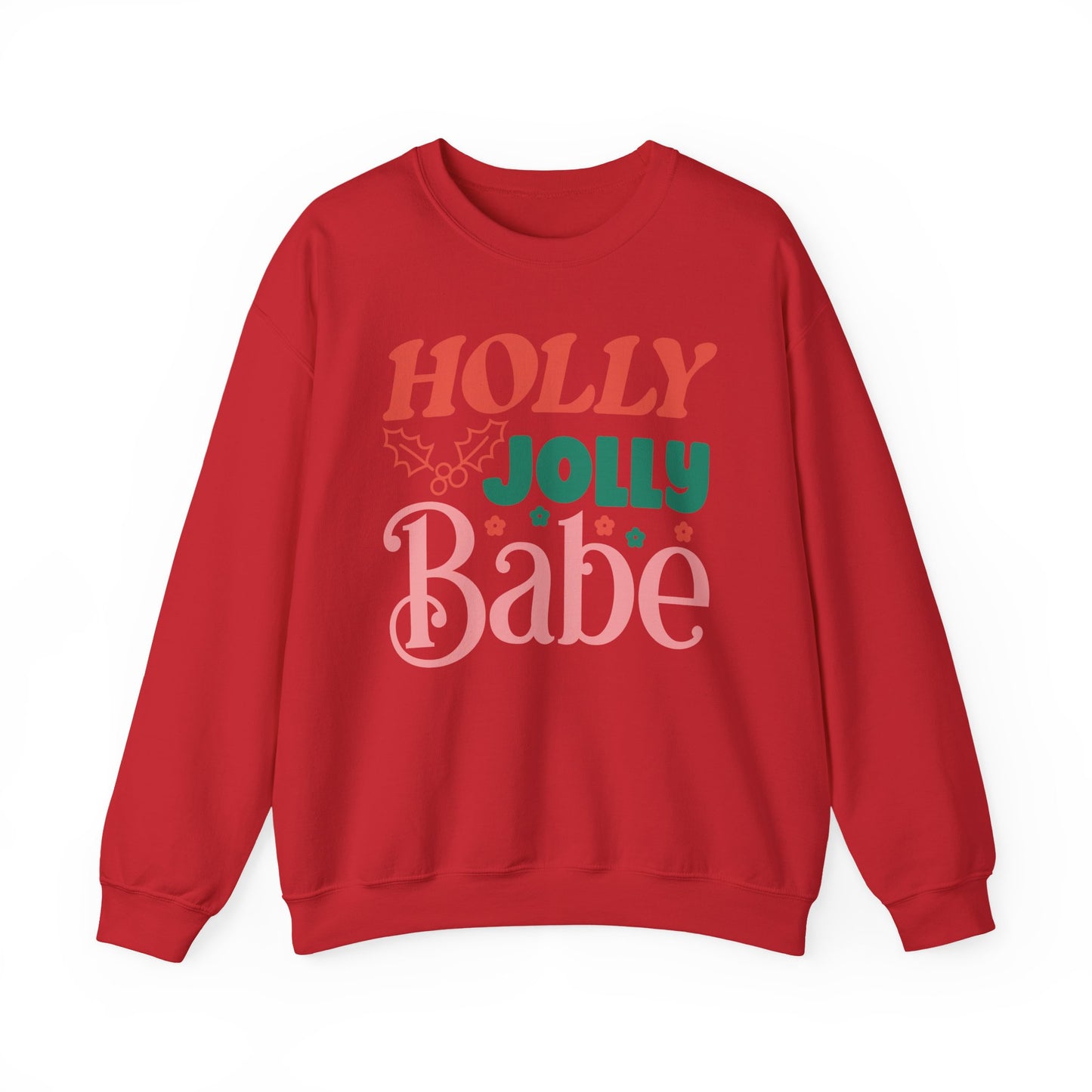 🎀✨ Holly Jolly Babe Retro Crewneck – Cute, Cozy & Festive