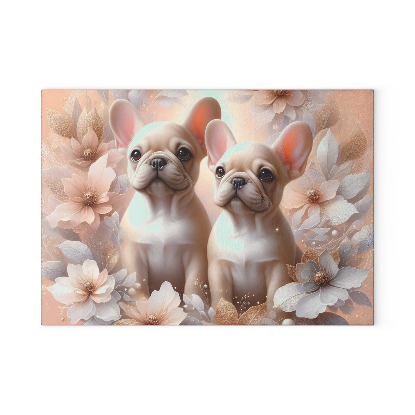🐾 Elegant French Bulldog Floral Cutting Board – Chic Style for Dog Lovers 🌸
