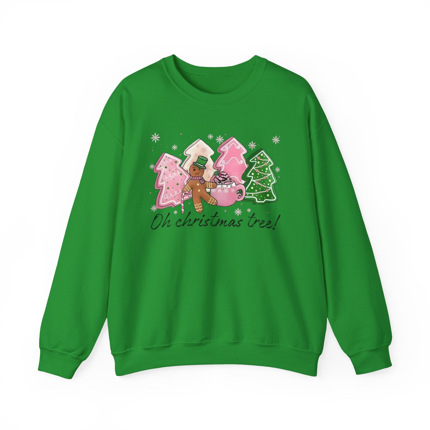 🎄🍪 Oh Christmas Tree! Gingerbread & Cocoa Crewneck – Sweet Holiday Cookie Lover Gift