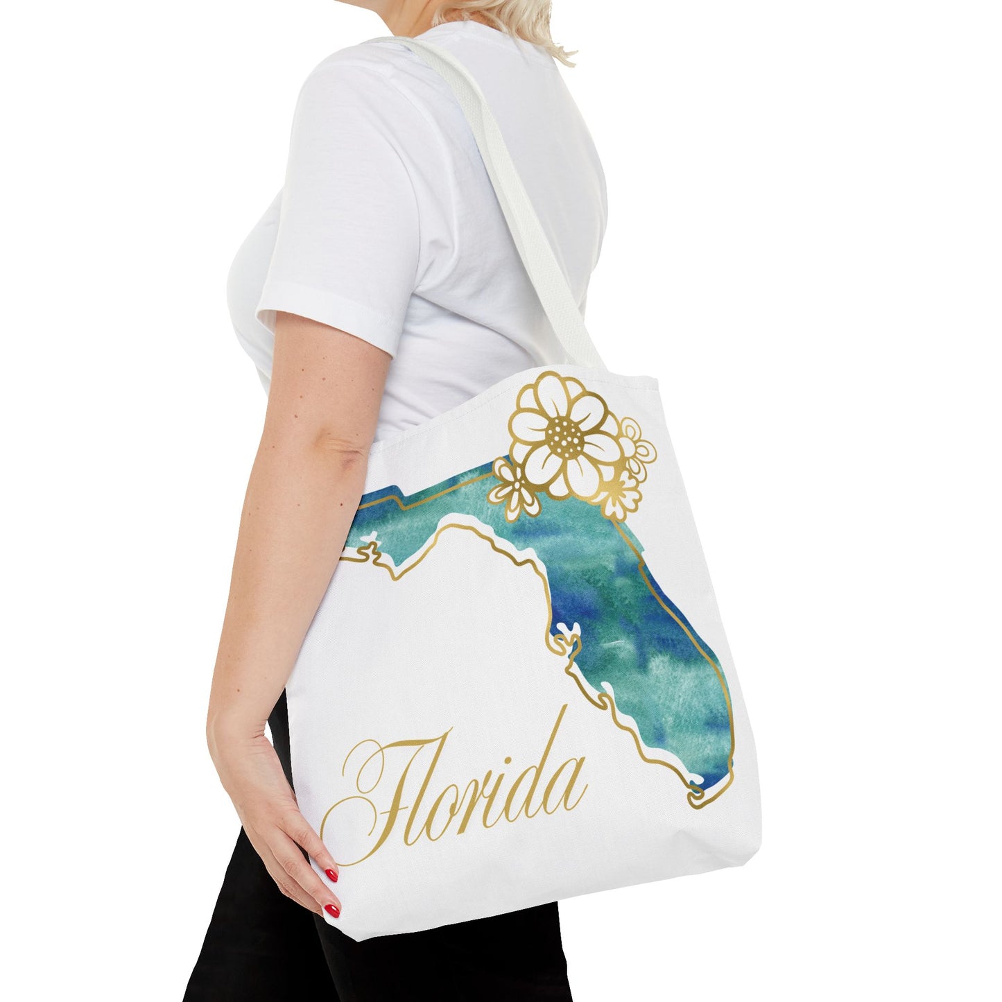 🌸 Florida State Floral Tote Bag – Elegant, Coastal & Practical 👜