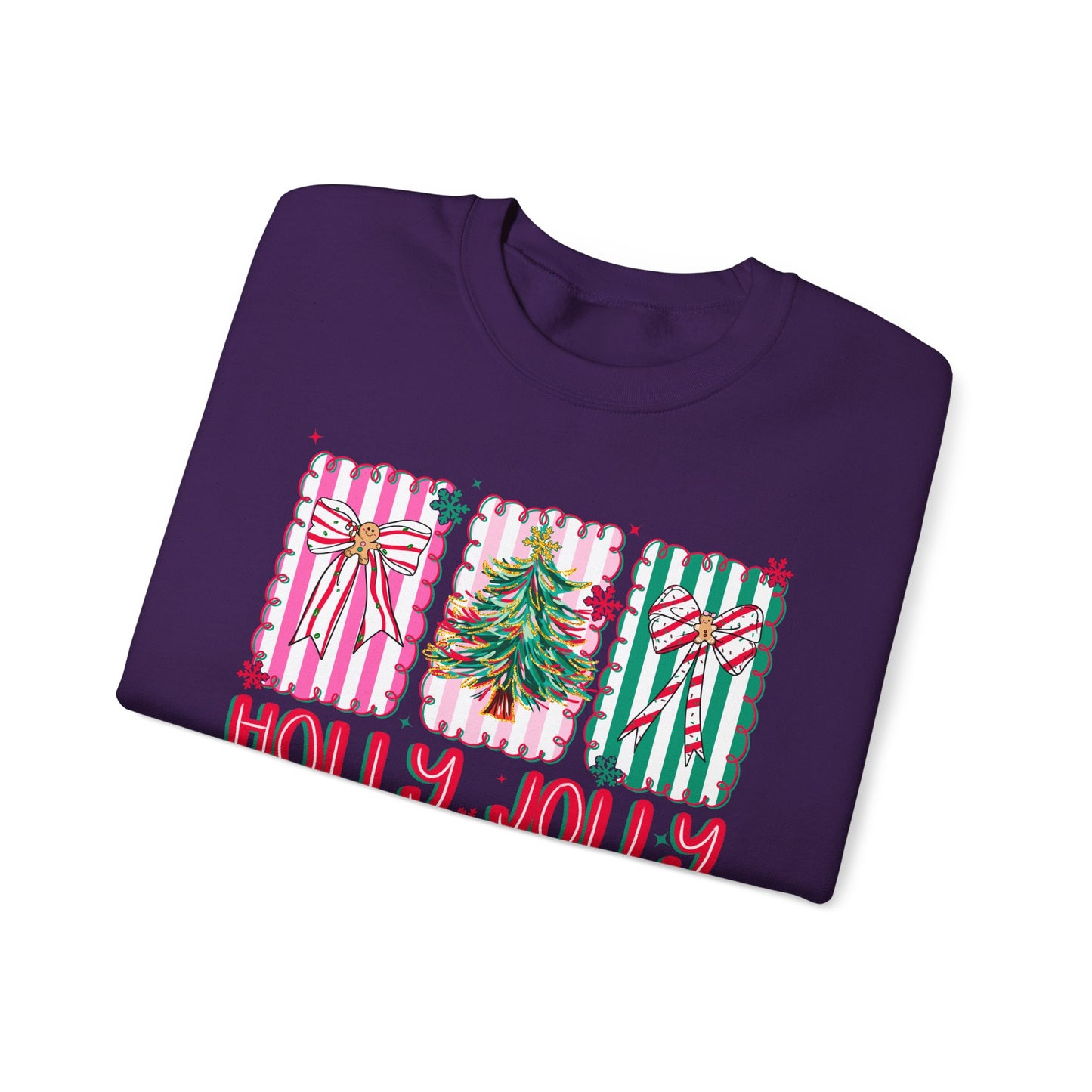 🎀✨ Holly Jolly Retro Sweatshirt – Festive Bows & Christmas Cheer