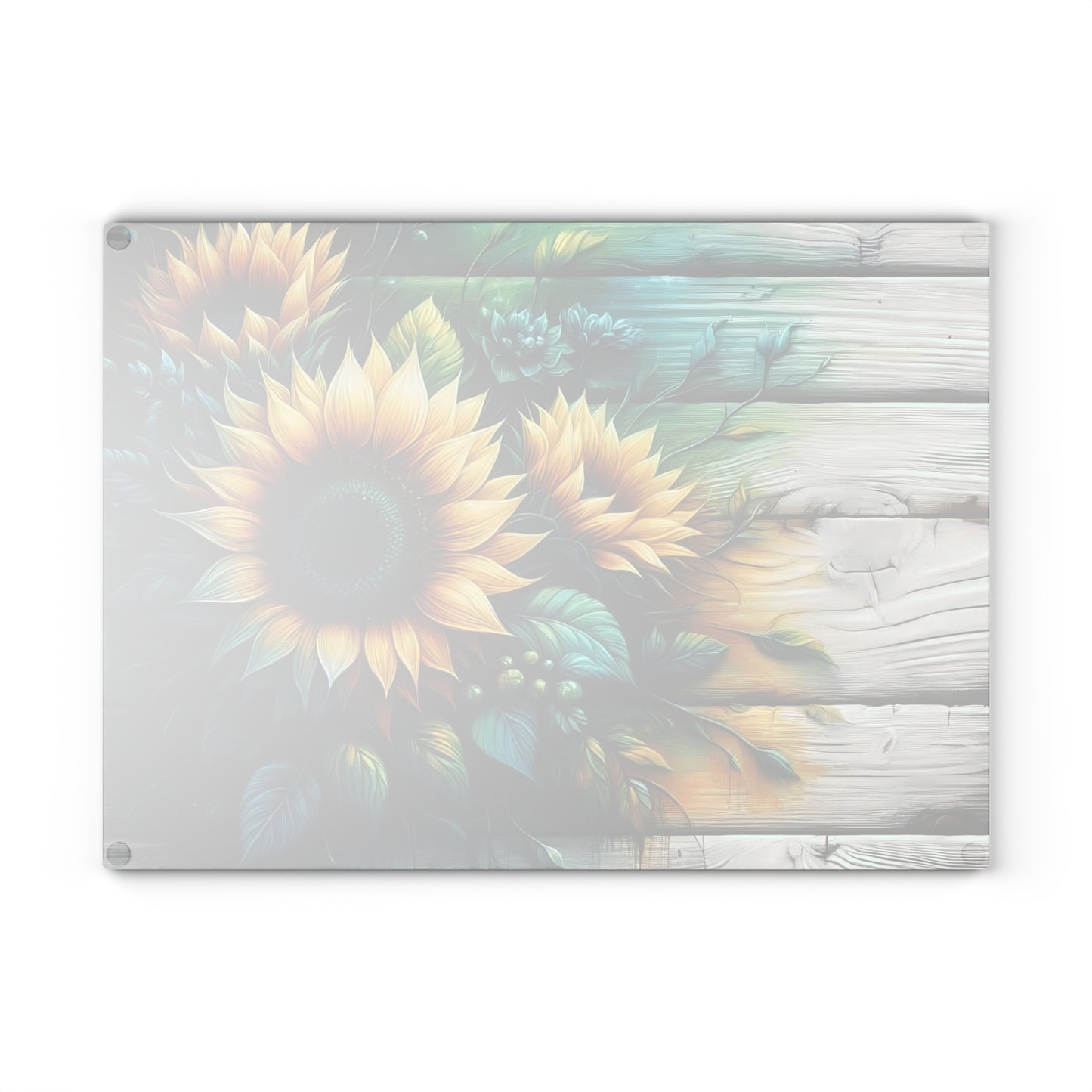 Sunflower cutting board Rustic kitchen decor Glass kitchen board kitchen accessory Durable cutting board Country-style kitchen Sunflower