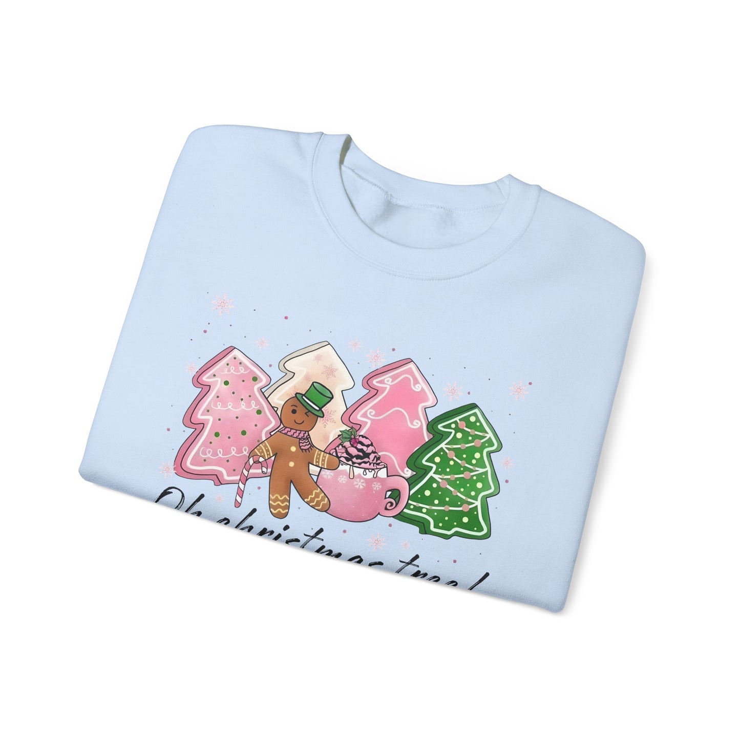 🎄🍪 Oh Christmas Tree! Gingerbread & Cocoa Crewneck – Sweet Holiday Cookie Lover Gift