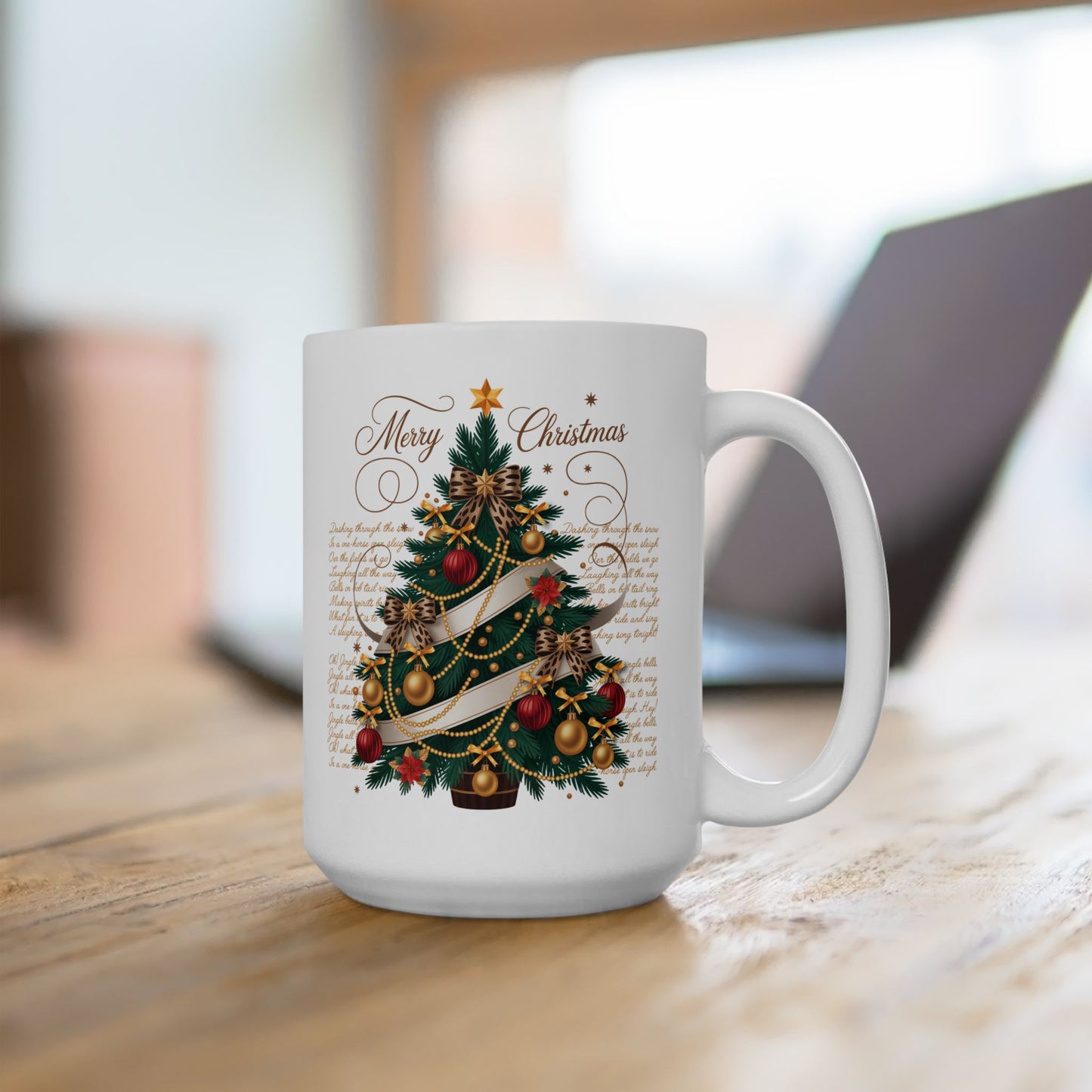 🎄✨ Merry Christmas Tree – Festive Evergreen Coffee Cup ☕