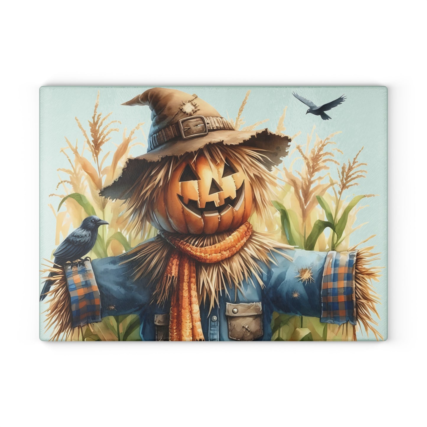 🎃 Pumpkin Scarecrow Cutting Board – Rustic Harvest Charm for Your Kitchen 🌾
