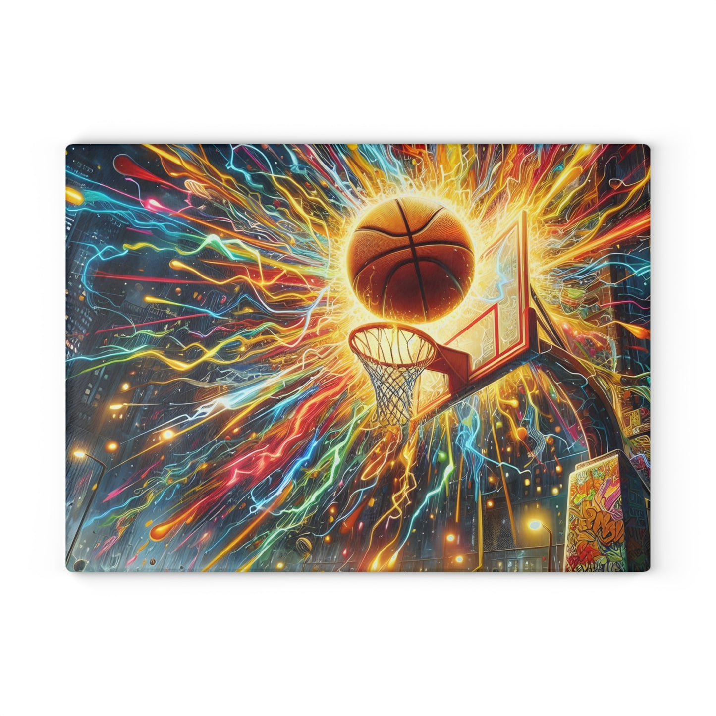 🏀💥 Basketball Explosion Cutting Board – Slam Dunk Style for Your Kitchen 🎨