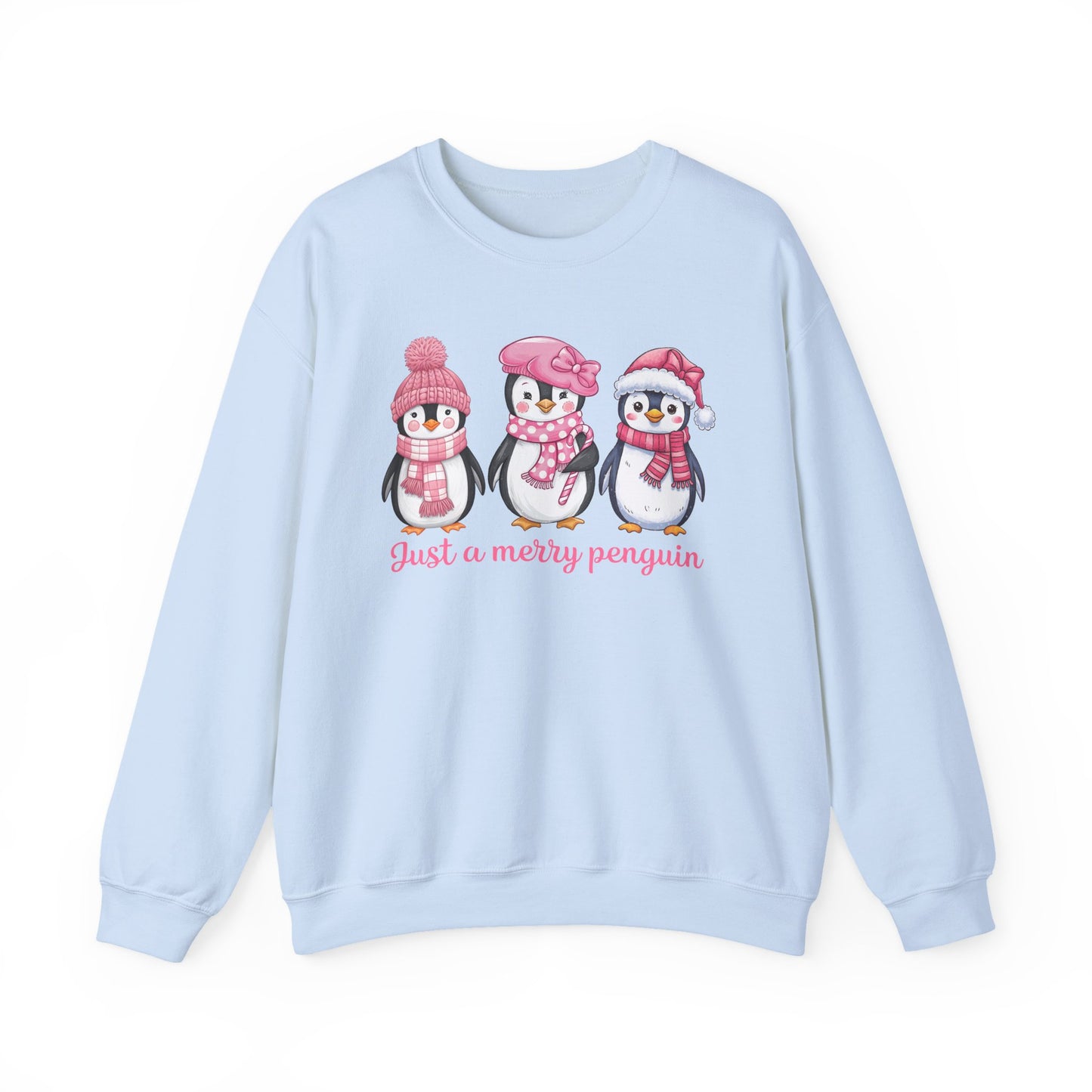 🐧✨ Just a Merry Penguin Sweatshirt – Cute Winter Friends in Pink ❄️💖