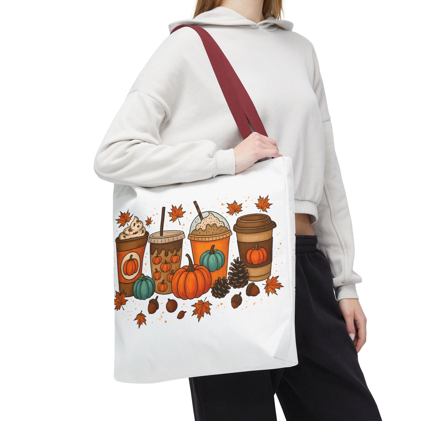 🎃 Pumpkin Spice Vibes Tote Bag – Sippin’ Cozy Fall in Style ☕🍂