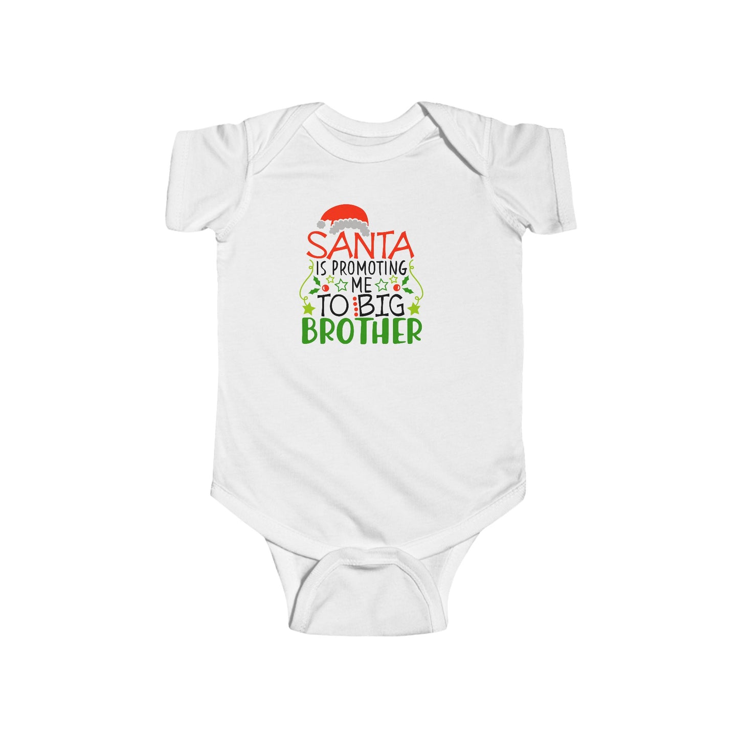 🎅 Santa Brother Baby Onesie – Festive Sibling Bodysuit for Holiday Photos