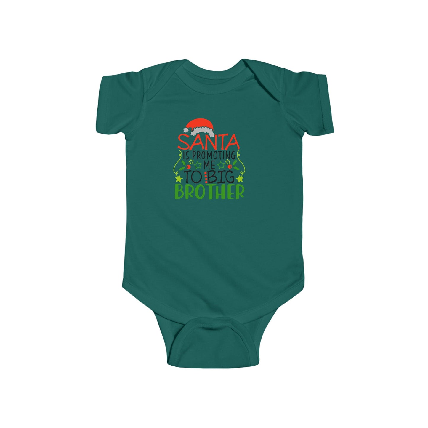🎅 Santa Brother Baby Onesie – Festive Sibling Bodysuit for Holiday Photos