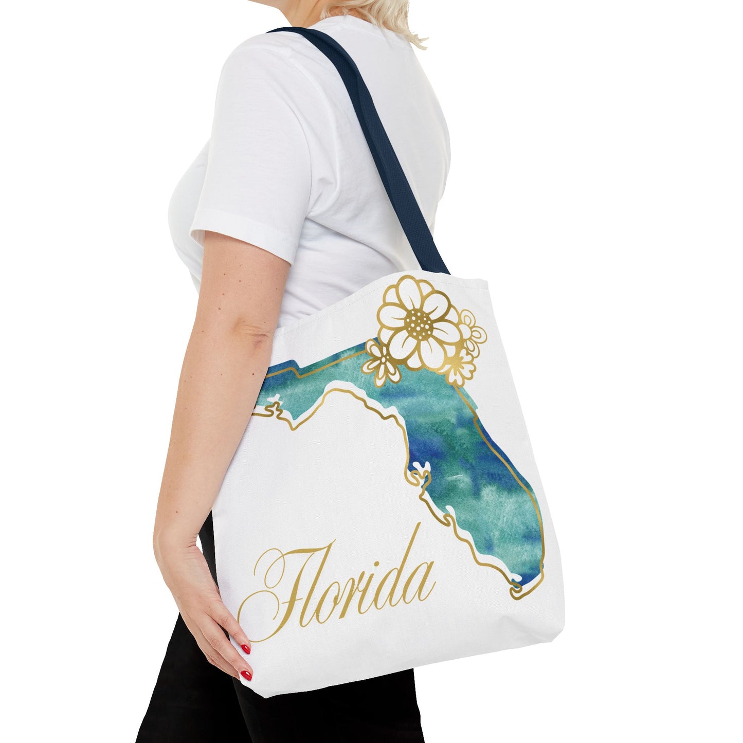🌸 Florida State Floral Tote Bag – Elegant, Coastal & Practical 👜