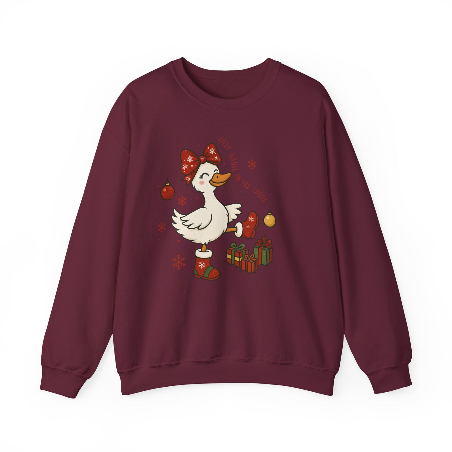 🪿🎁 Silly Goose on the Loose Sweatshirt – Whimsical Holiday Cheer ❄️✨