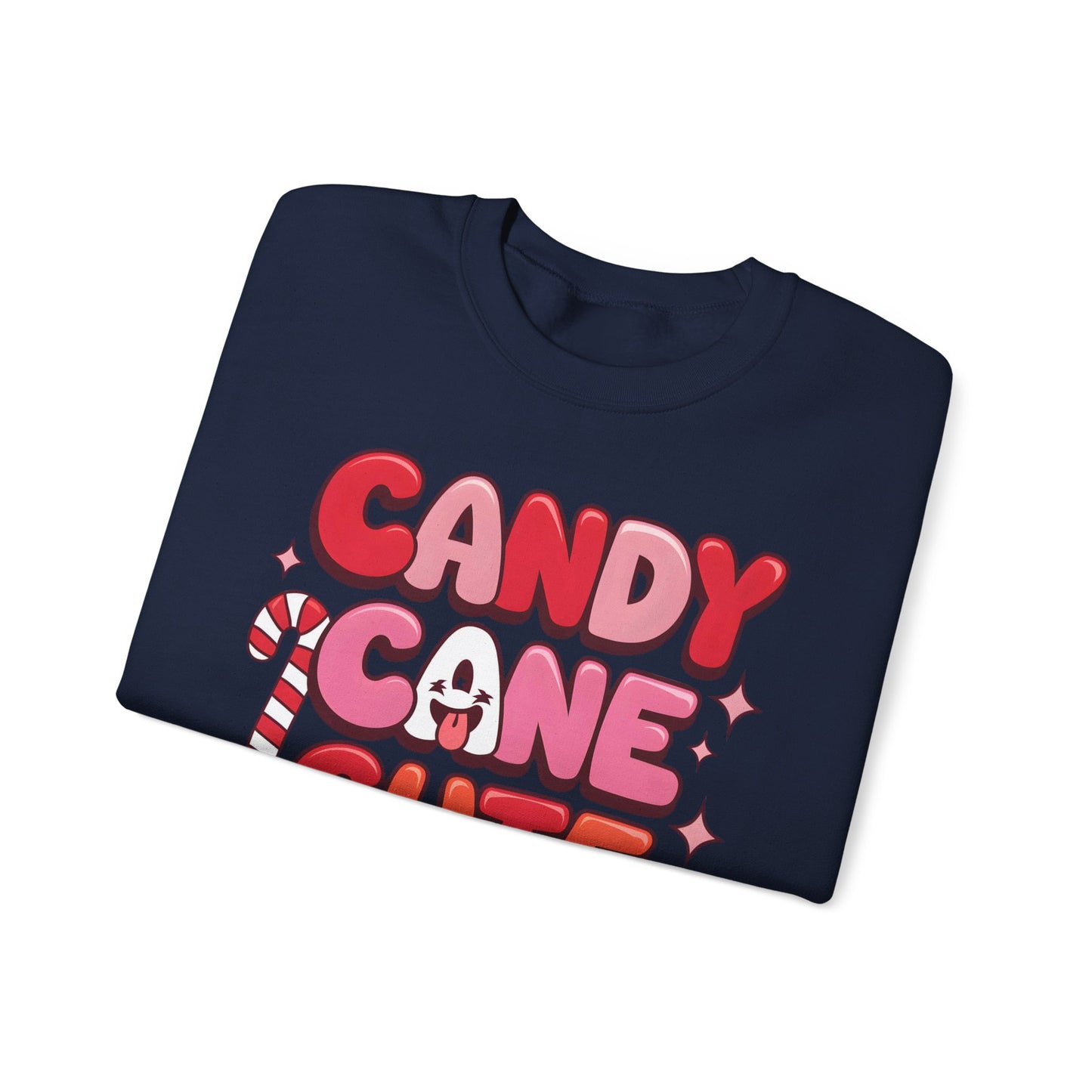 🎀🍭 Candy Cane Cute Women’s Christmas Sweatshirt – Soft, Cozy & Playful Holiday Style