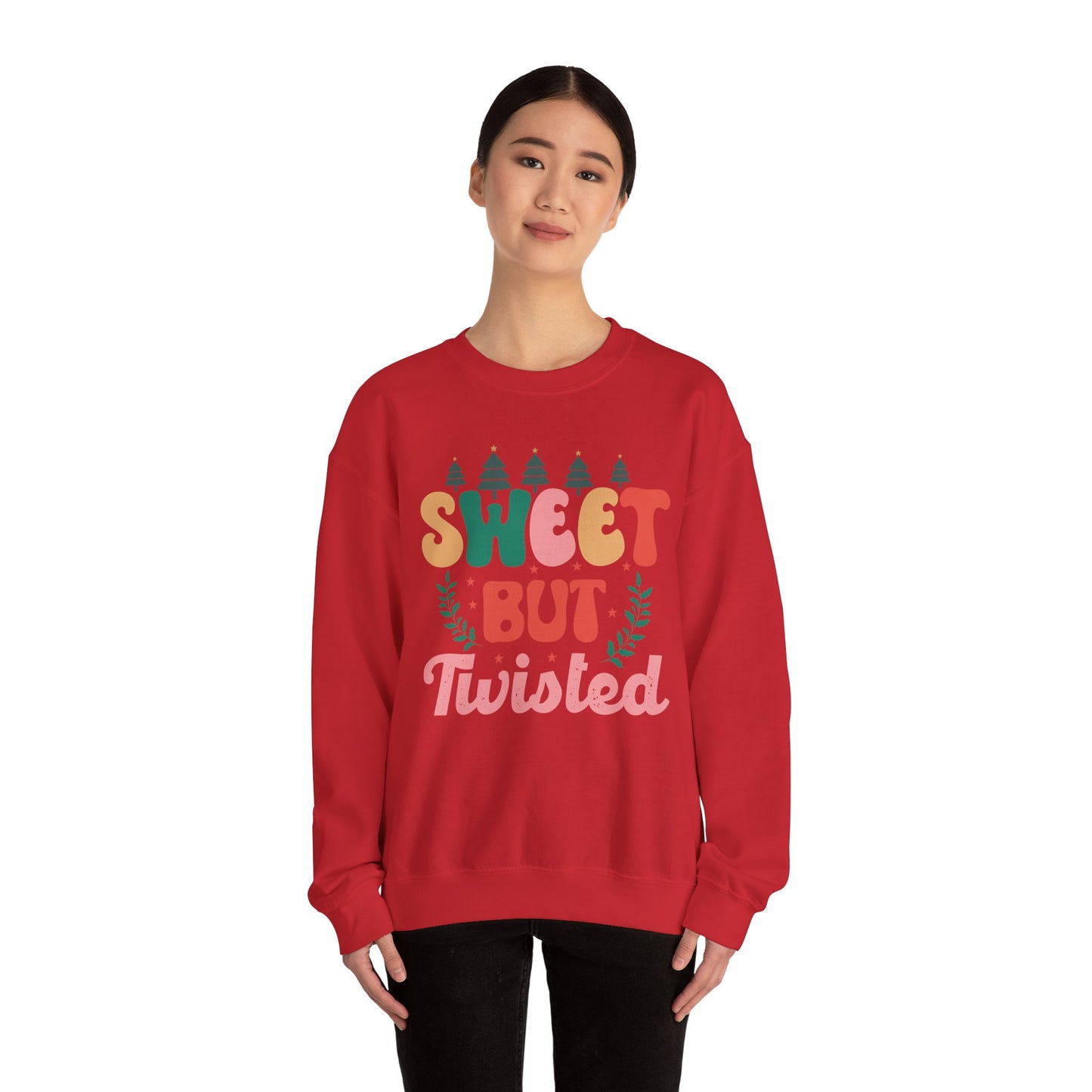 🎀✨ Sweet But Twisted Sweatshirt – Retro Pastel Christmas Vibes for the Season 🌲💖