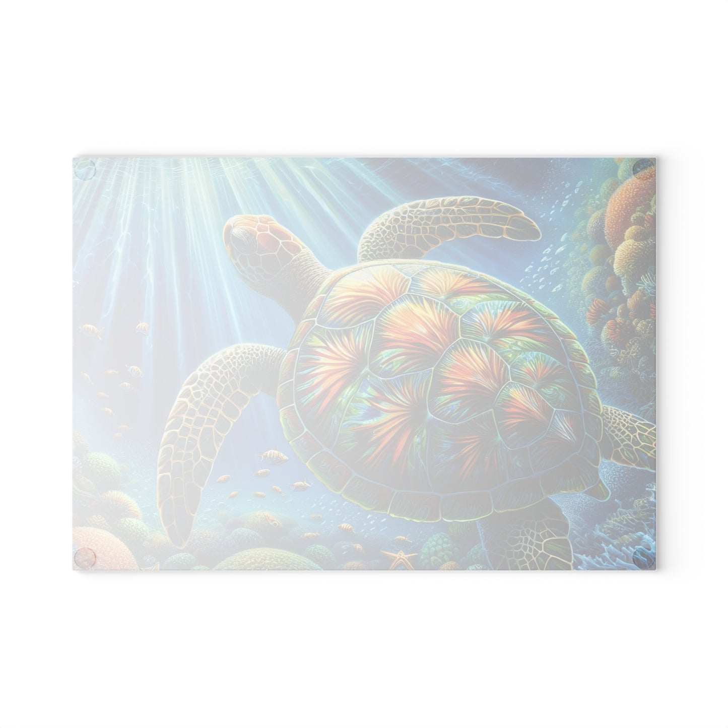 🐢 Vibrant Ocean Turtle Cutting Board – Splash of Color for Your Coastal Kitchen 🌊
