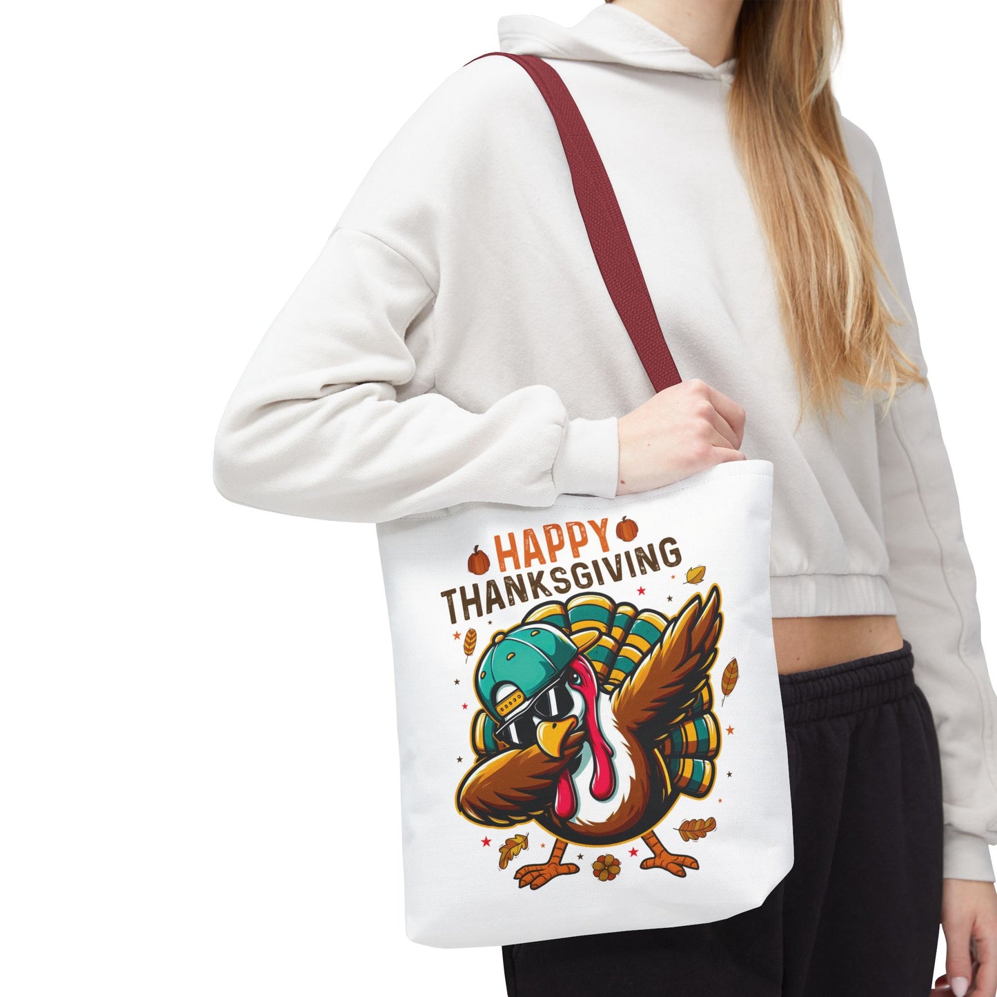 🦃 Dabbing Turkey Tote Bag – Thanksgiving Swagger with Holiday Humor