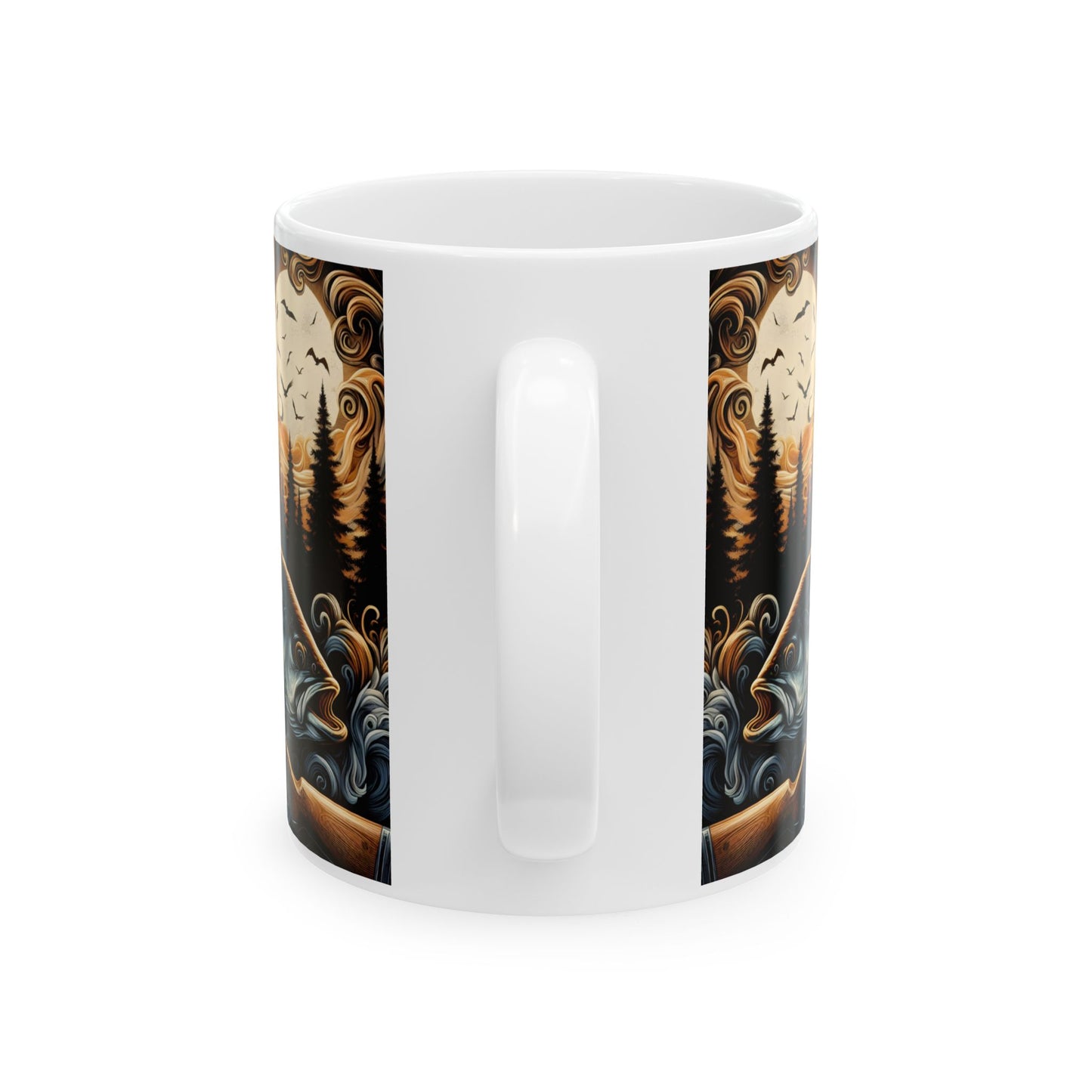 🦌🎣 Personalized Hunting & Fishing Mug – Deer, Bass & Outdoors Coffee Cup 🌲☕
