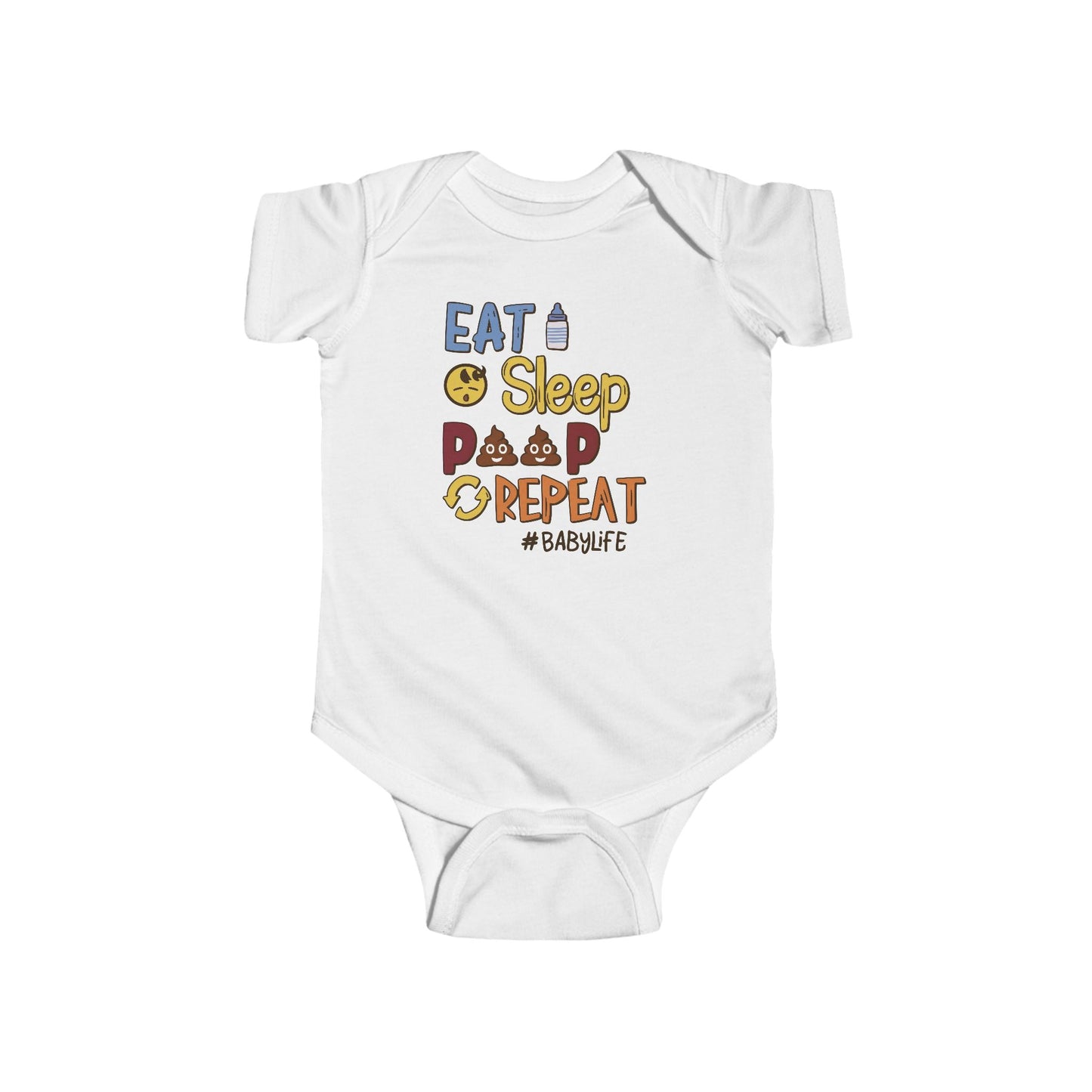 💩 Eat Sleep Poop Repeat Baby Onesie – Funny Newborn Outfit