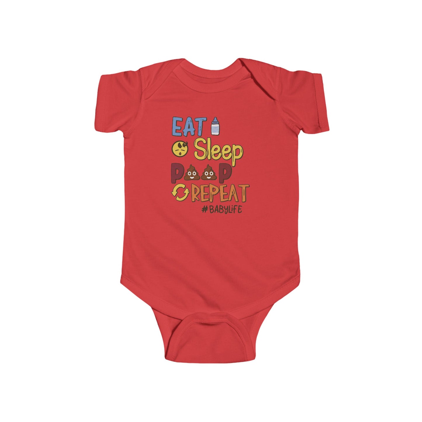 💩 Eat Sleep Poop Repeat Baby Onesie – Funny Newborn Outfit
