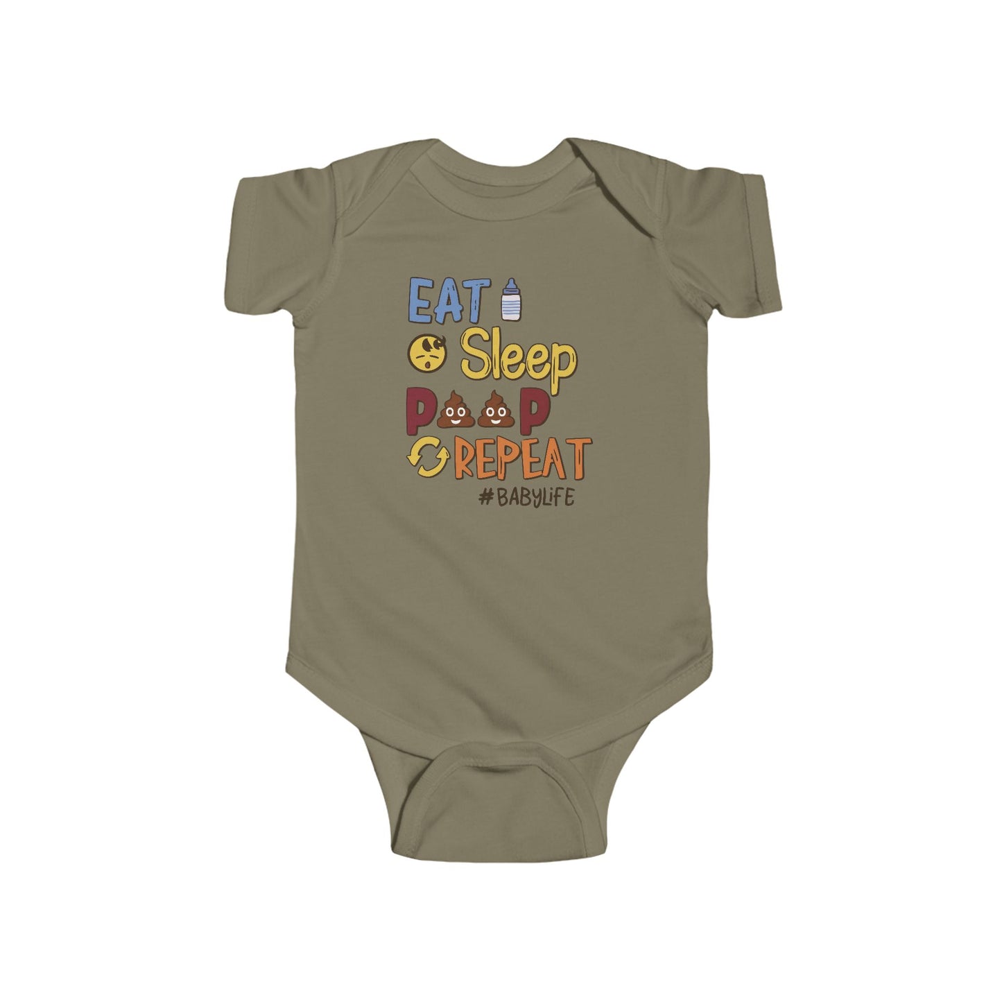 💩 Eat Sleep Poop Repeat Baby Onesie – Funny Newborn Outfit