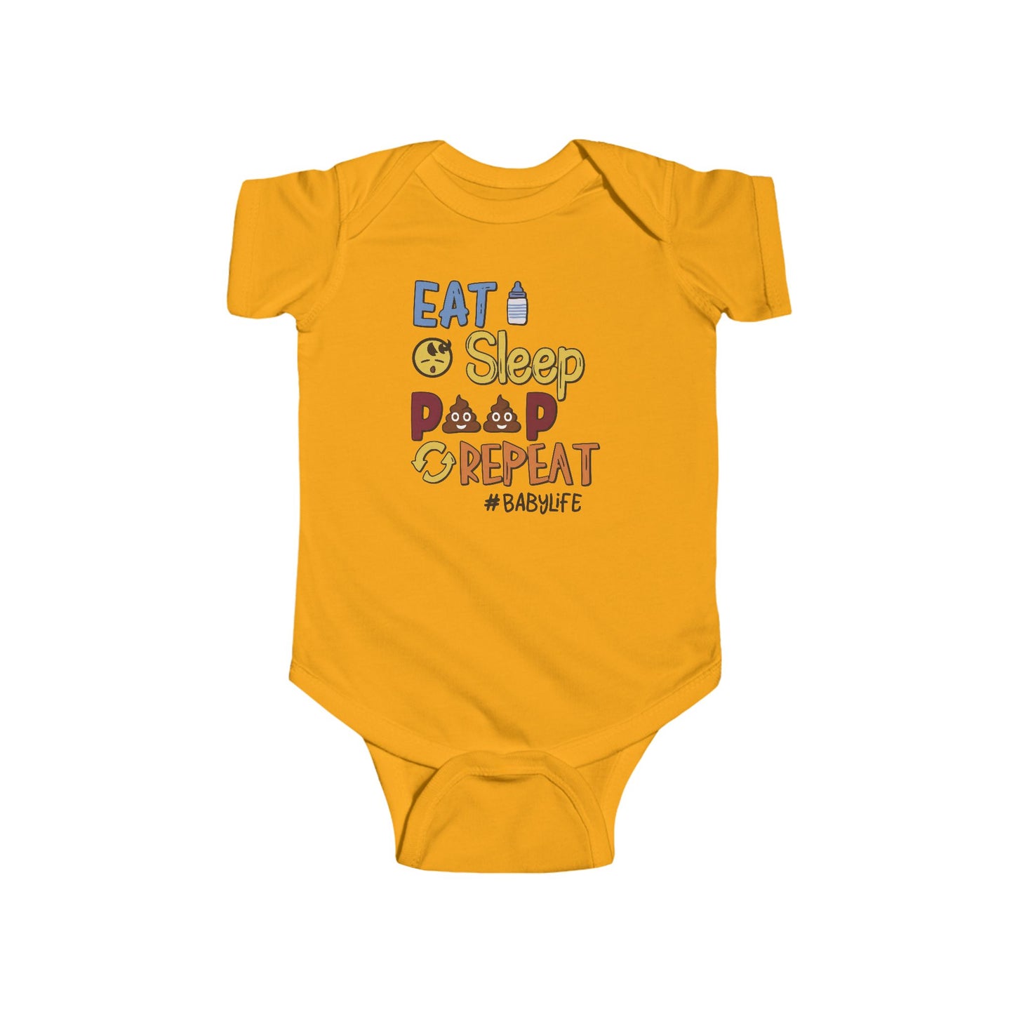 💩 Eat Sleep Poop Repeat Baby Onesie – Funny Newborn Outfit