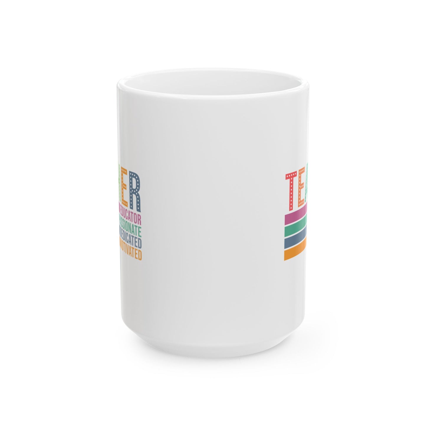 🍎 Motivated Teacher Mug – Educator, Compassionate, and Proud 💛📚