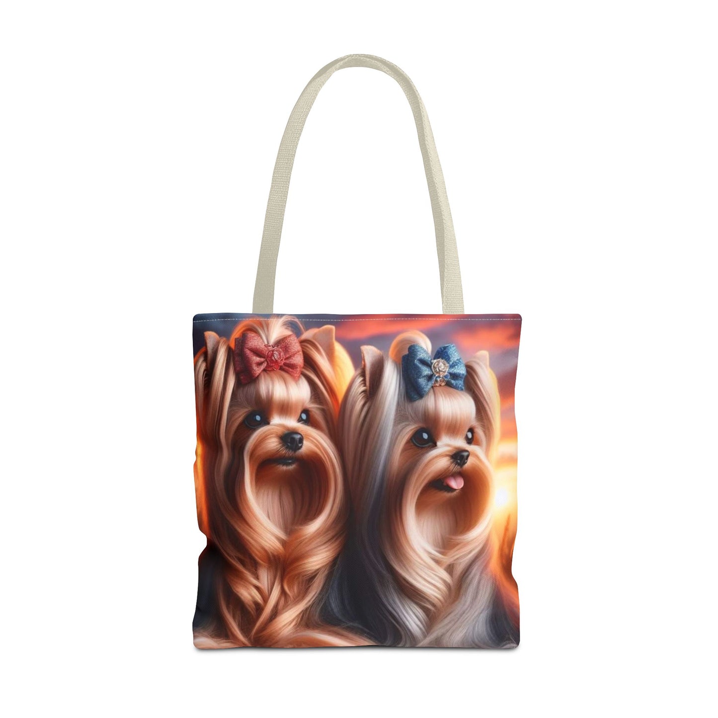 Bolsa de tela Yorkshire Terrier: un bonito regalo para amantes de los perros, bolsa de compras reutilizable, accesorio para amantes de las mascotas, elegante bolso de mano para uso diario.