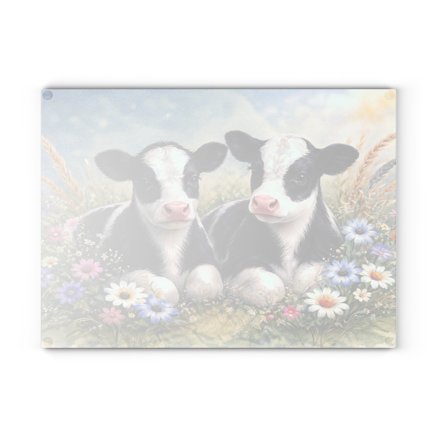 Adorable Calf Duo Cutting Board – Country Charm for Your Kitchen