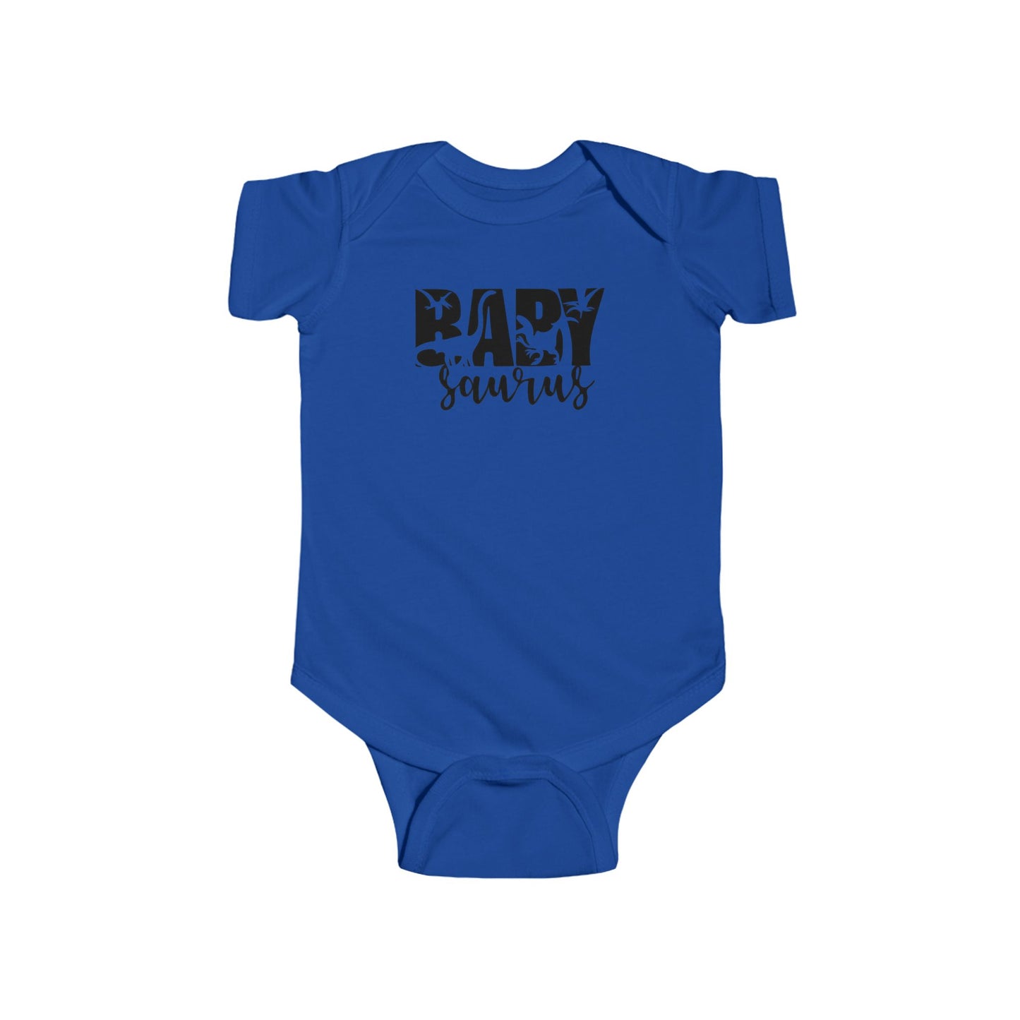 Baby Saurus Dinosaur Infant Bodysuit | Cute Baby Onesie with Dino Silhouettes | Available in Multiple Colors and Organic