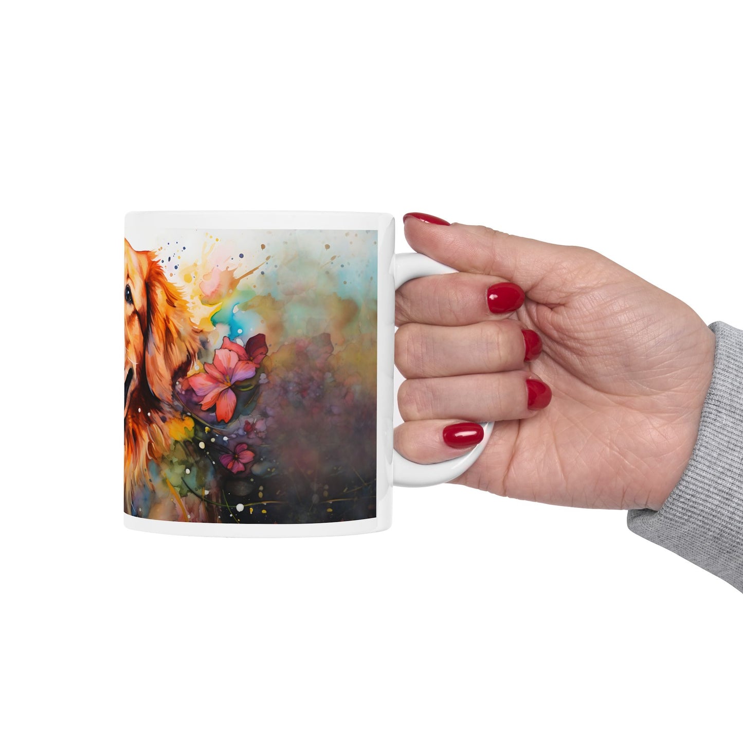 🐕 Watercolor Golden Retriever Mug – A Heartwarming Tribute to Your Furry Friend! 🌸