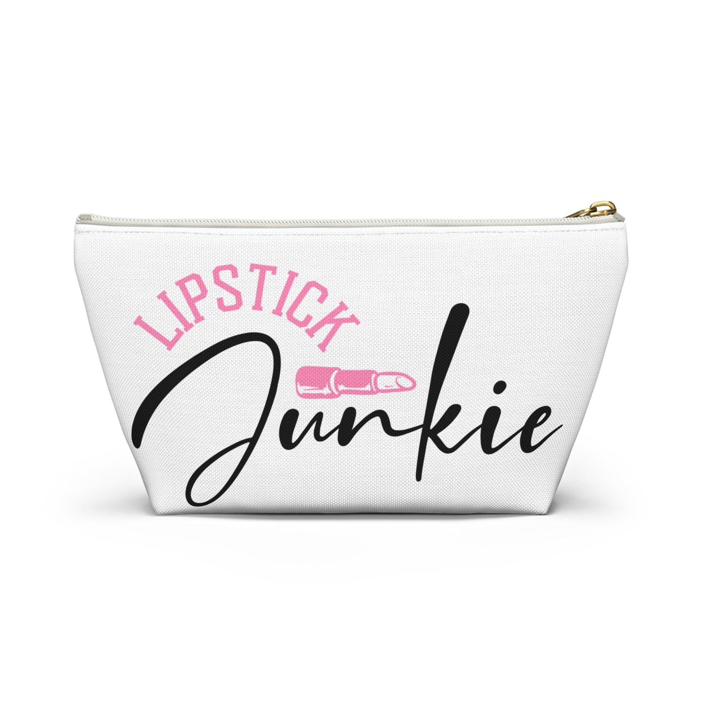 Accessory Pouch – "Lipstick Junkie" Pink Makeup Bag