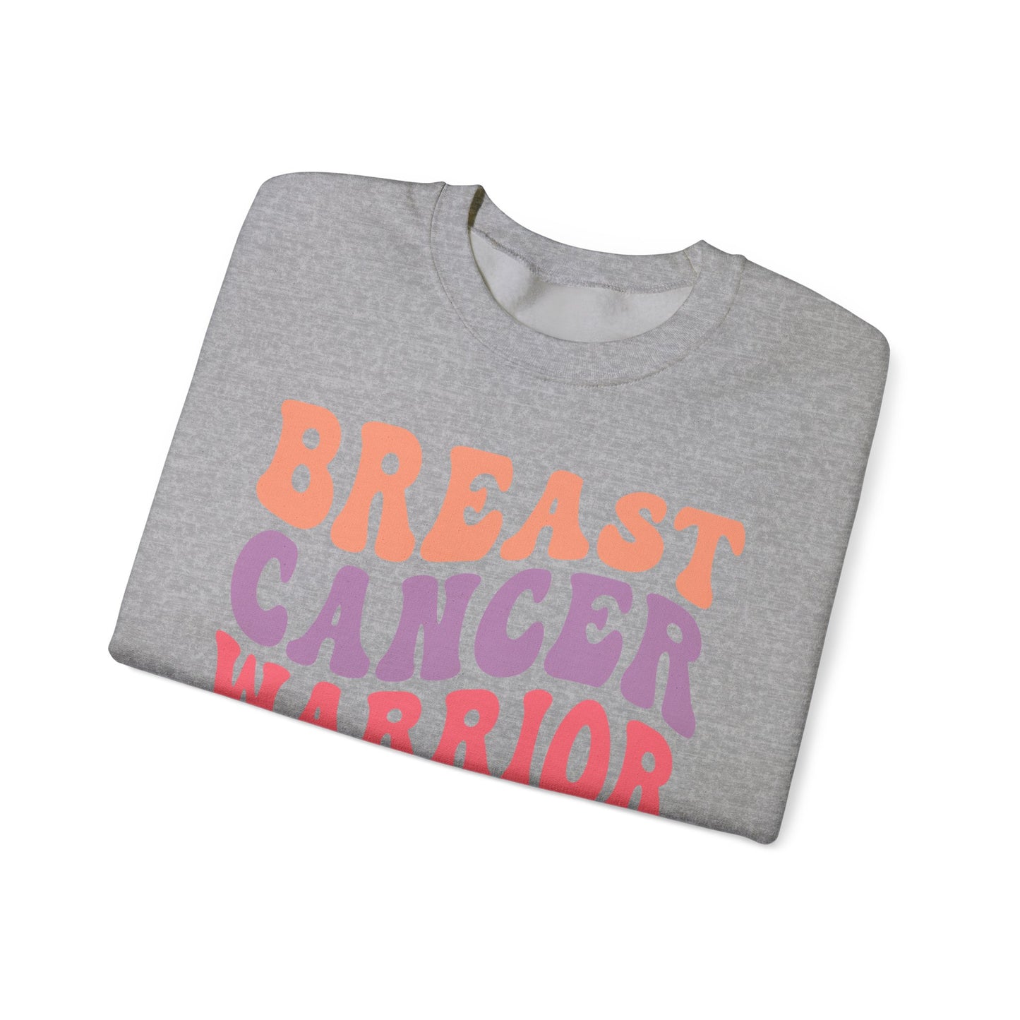 🌸✊ Breast Cancer Warrior Sweatshirt – Retro Awareness & Survivor Strength Crewneck