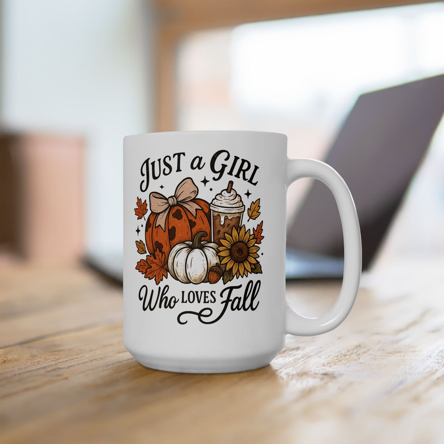 🍂🎃 Just a Girl Who Loves Fall – Cozy Autumn Ceramic Cup ✨☕